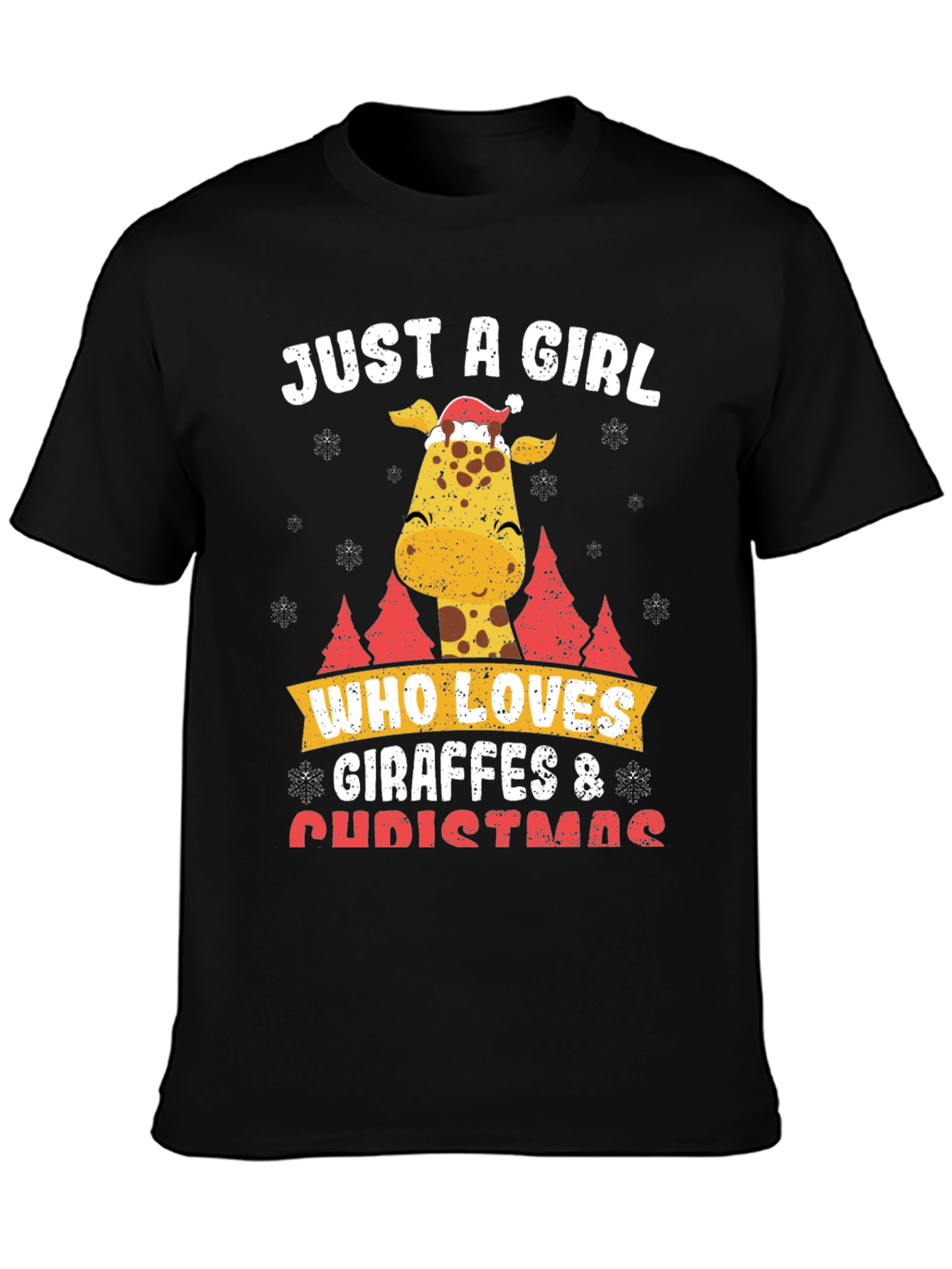 Giraffe Christmas T-Shirt