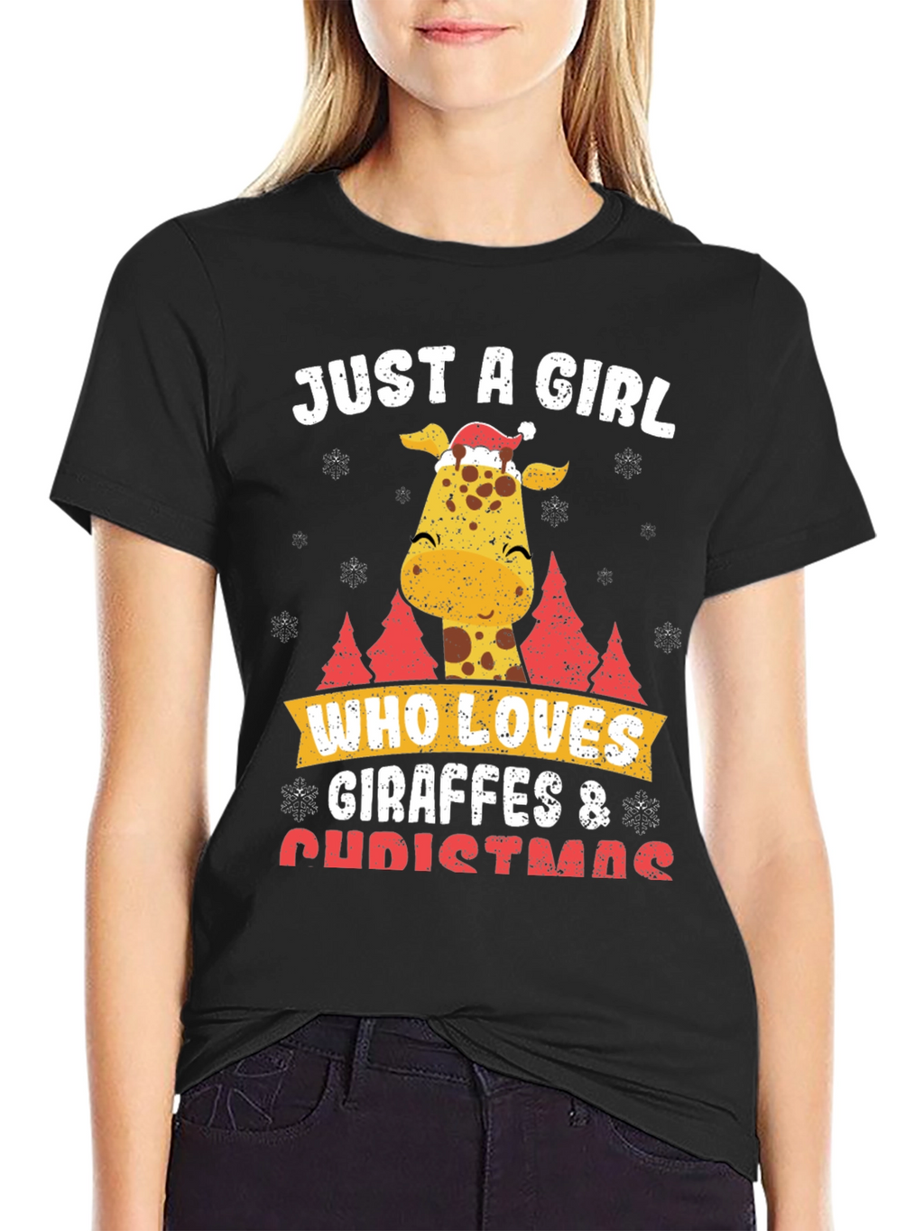 Giraffe Christmas T-Shirt