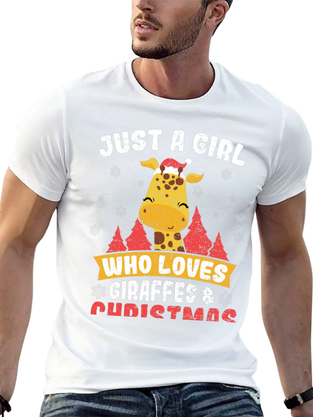Giraffe Christmas T-Shirt