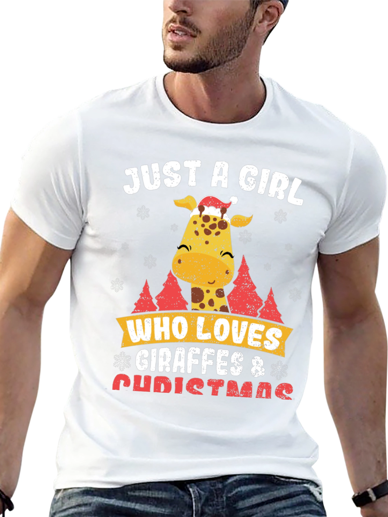 Giraffe Christmas T-Shirt