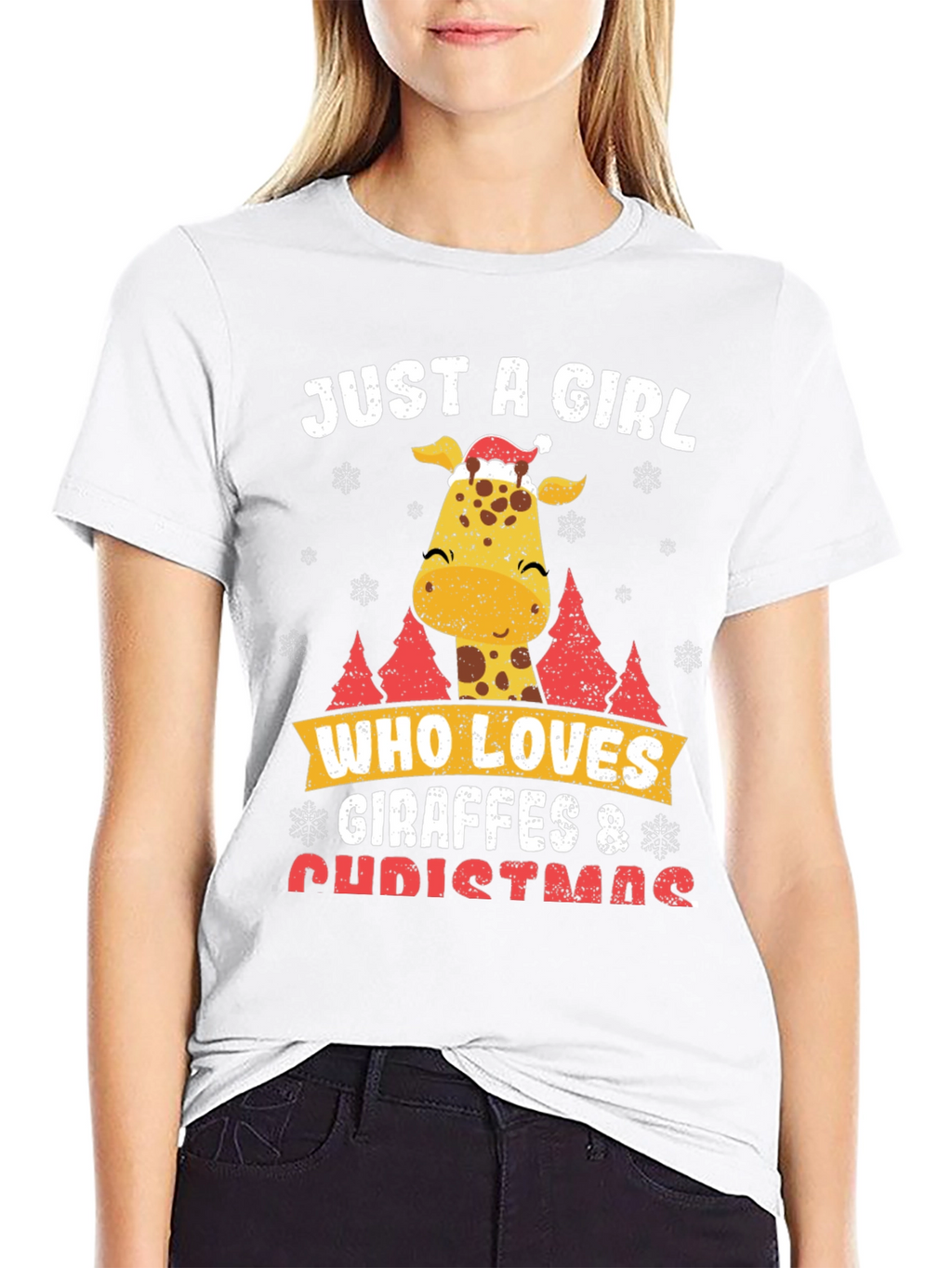 Giraffe Christmas T-Shirt