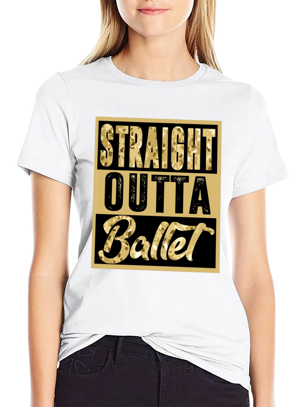 Straight Outta Ballet Graphic Tee - Unique Dance Shirt