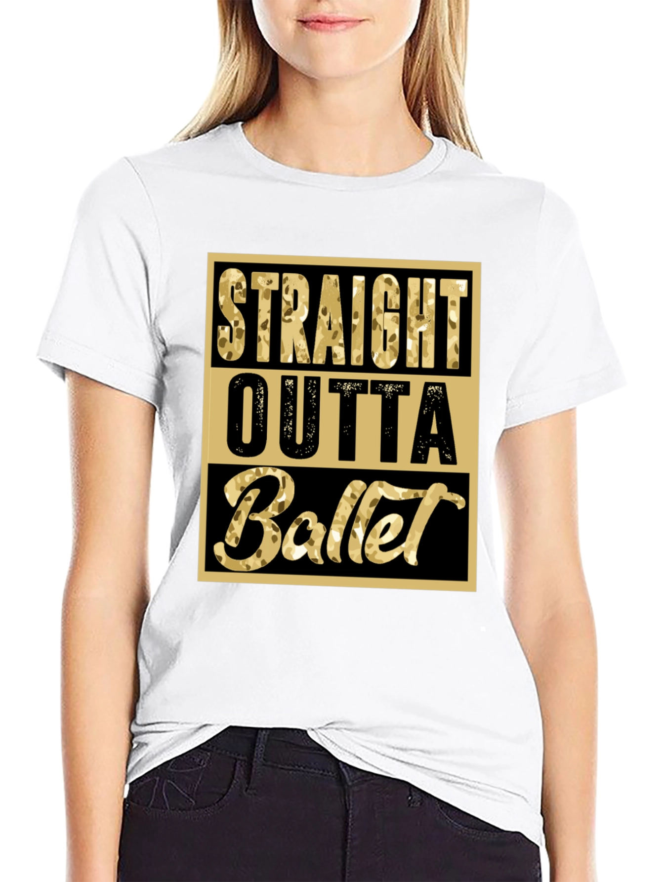 Straight Outta Ballet Graphic Tee - Unique Dance Shirt