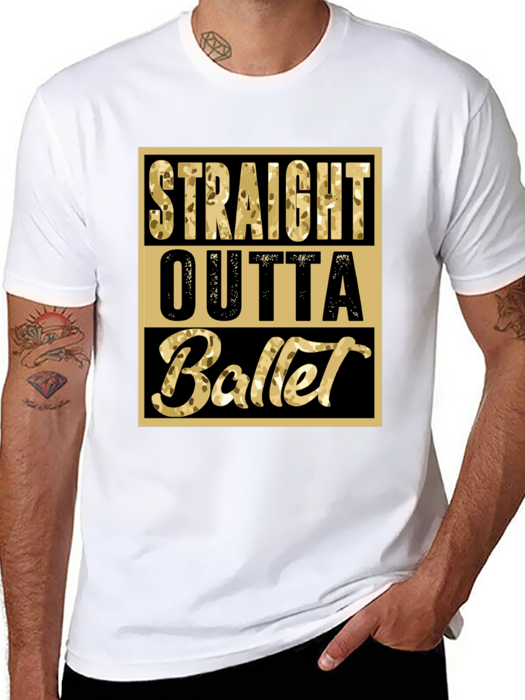 Straight Outta Ballet Graphic Tee - Unique Dance Shirt