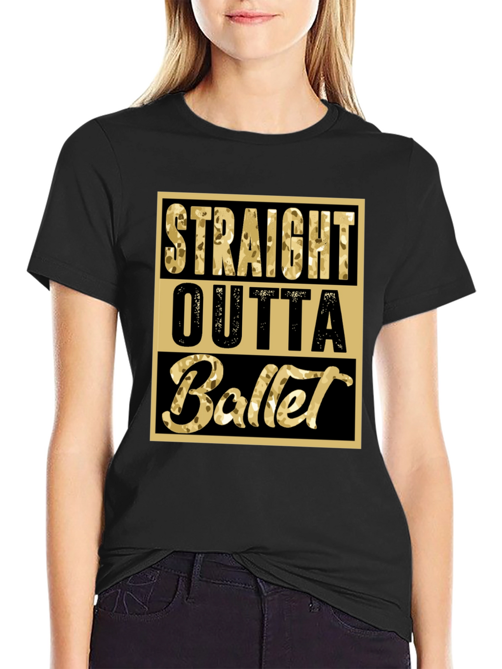 Straight Outta Ballet Graphic Tee - Unique Dance Shirt