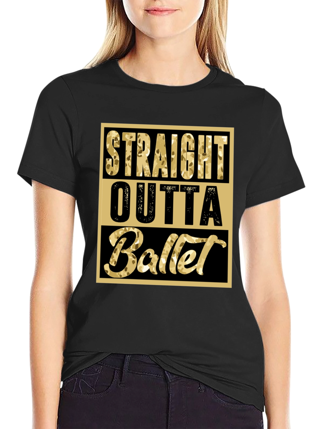 Straight Outta Ballet Graphic Tee - Unique Dance Shirt