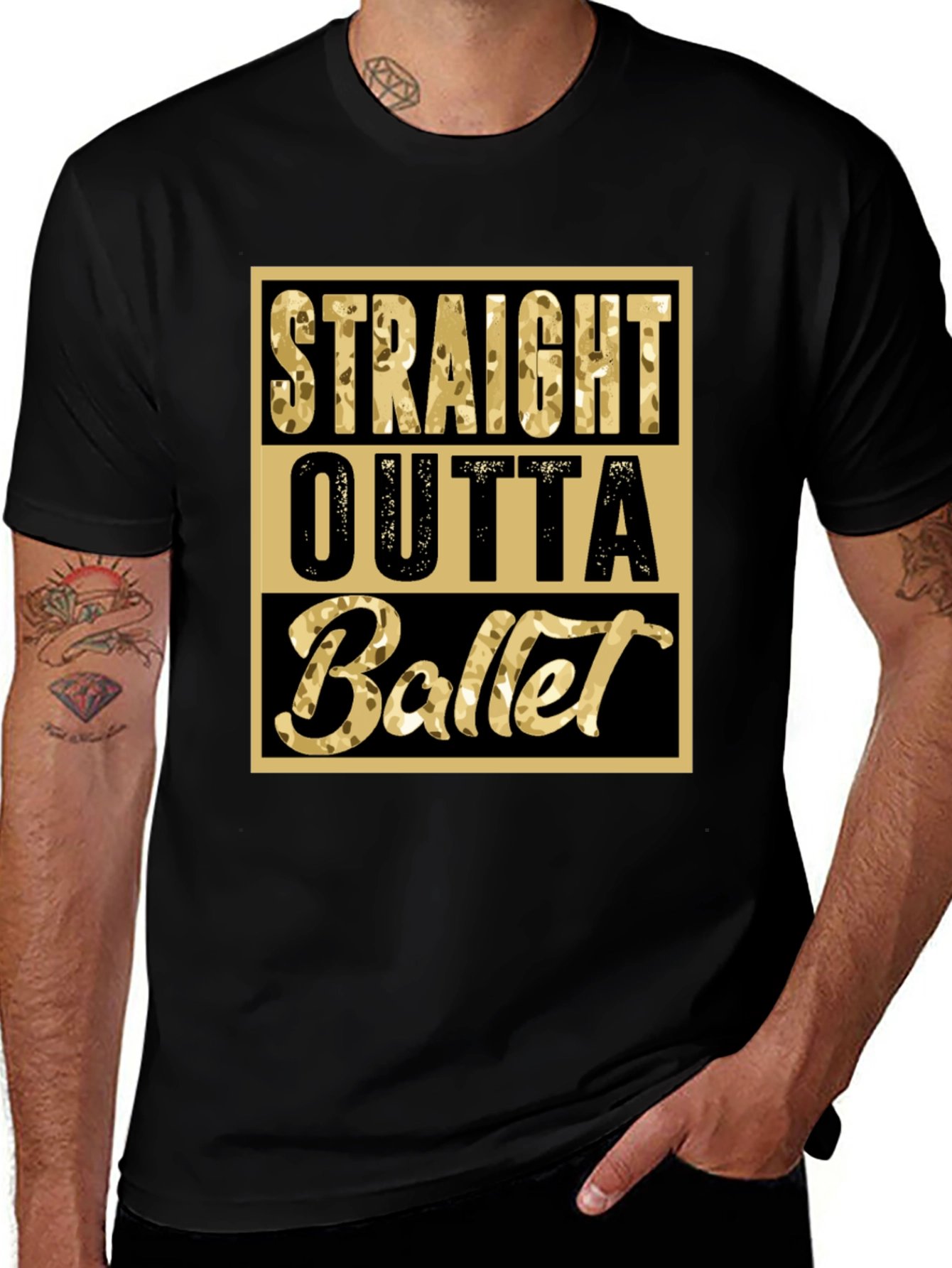 Straight Outta Ballet Graphic Tee - Unique Dance Shirt