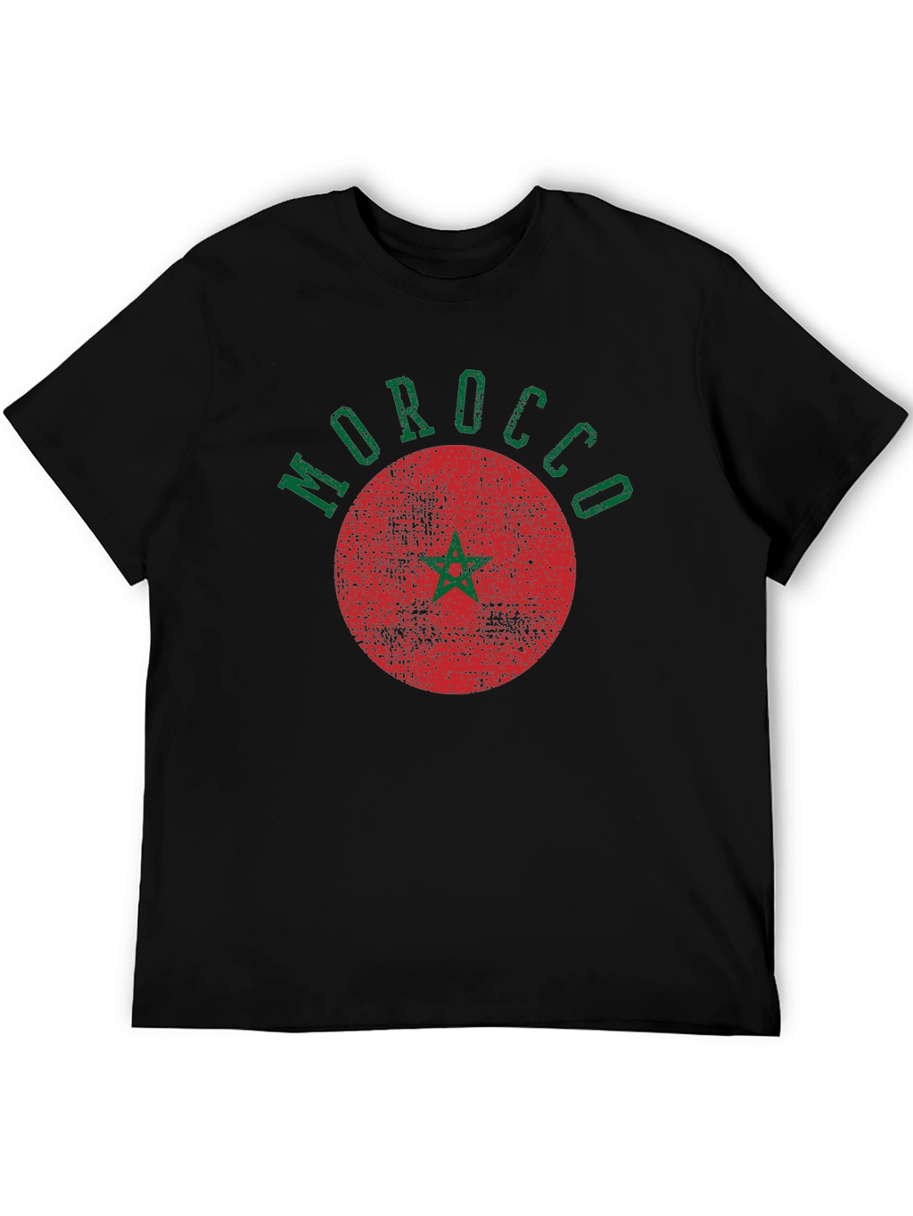 Morocco Graphic Tee - Retro Style Black T-Shirt
