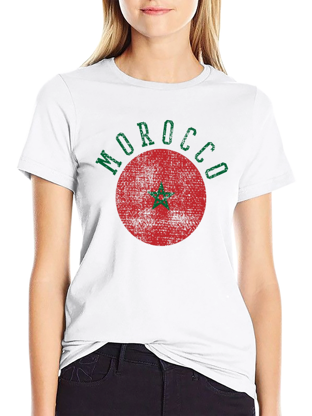 Morocco Graphic Tee - Retro Style Black T-Shirt