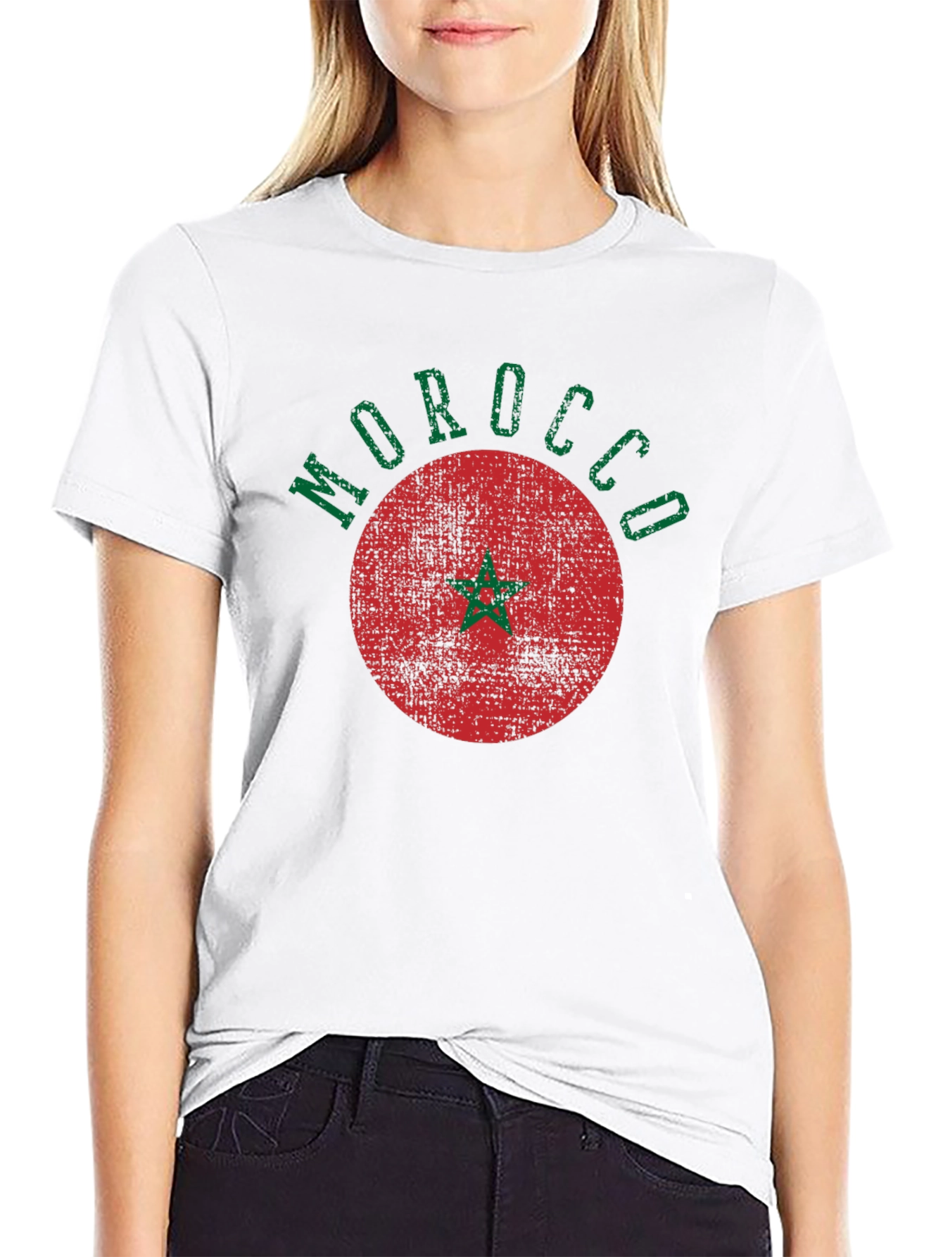 Morocco Graphic Tee - Retro Style Black T-Shirt