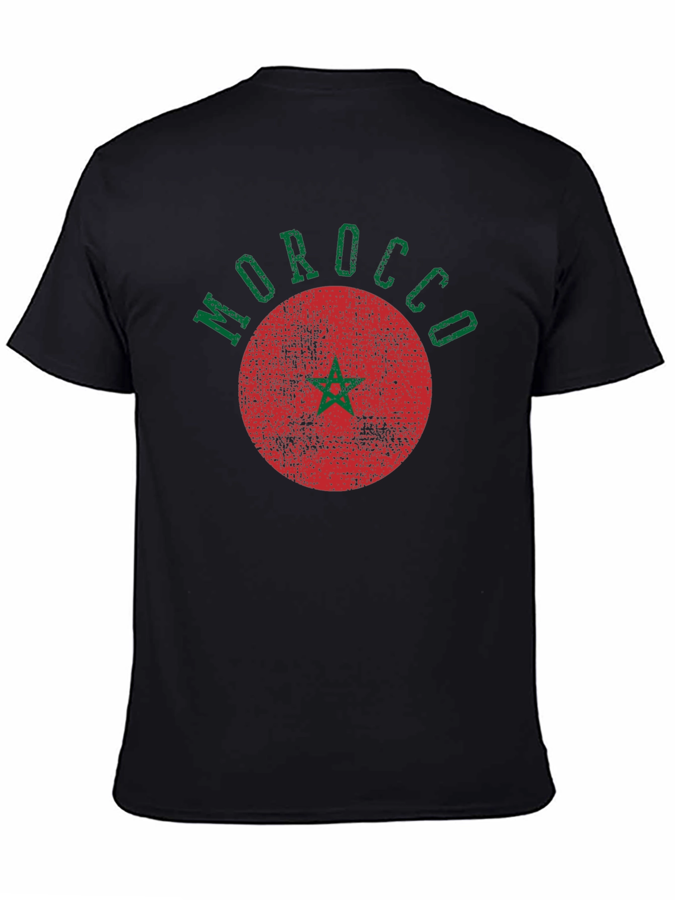 Morocco Graphic Tee - Retro Style Black T-Shirt