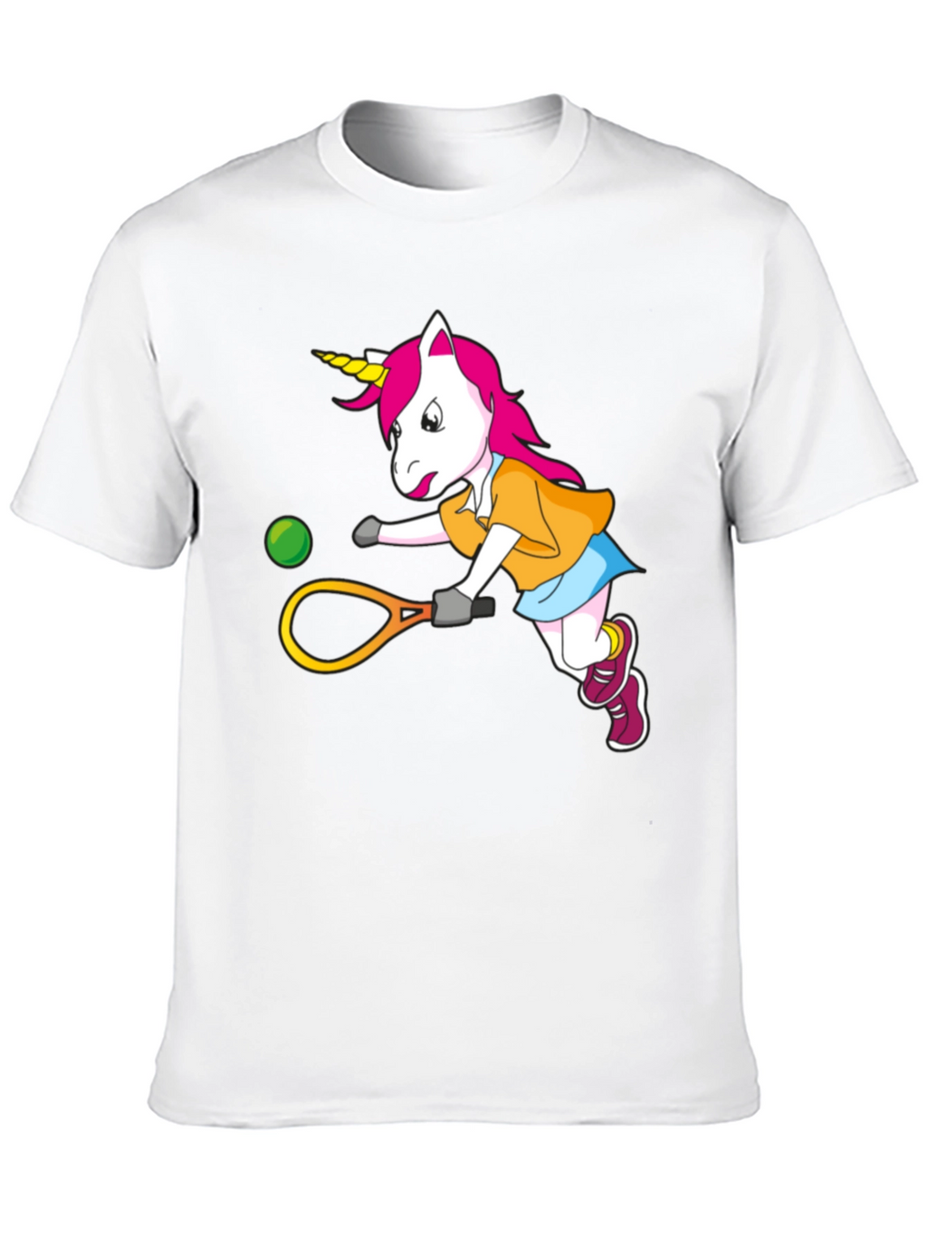 Unicorn Tennis Player Graphic T-Shirt
