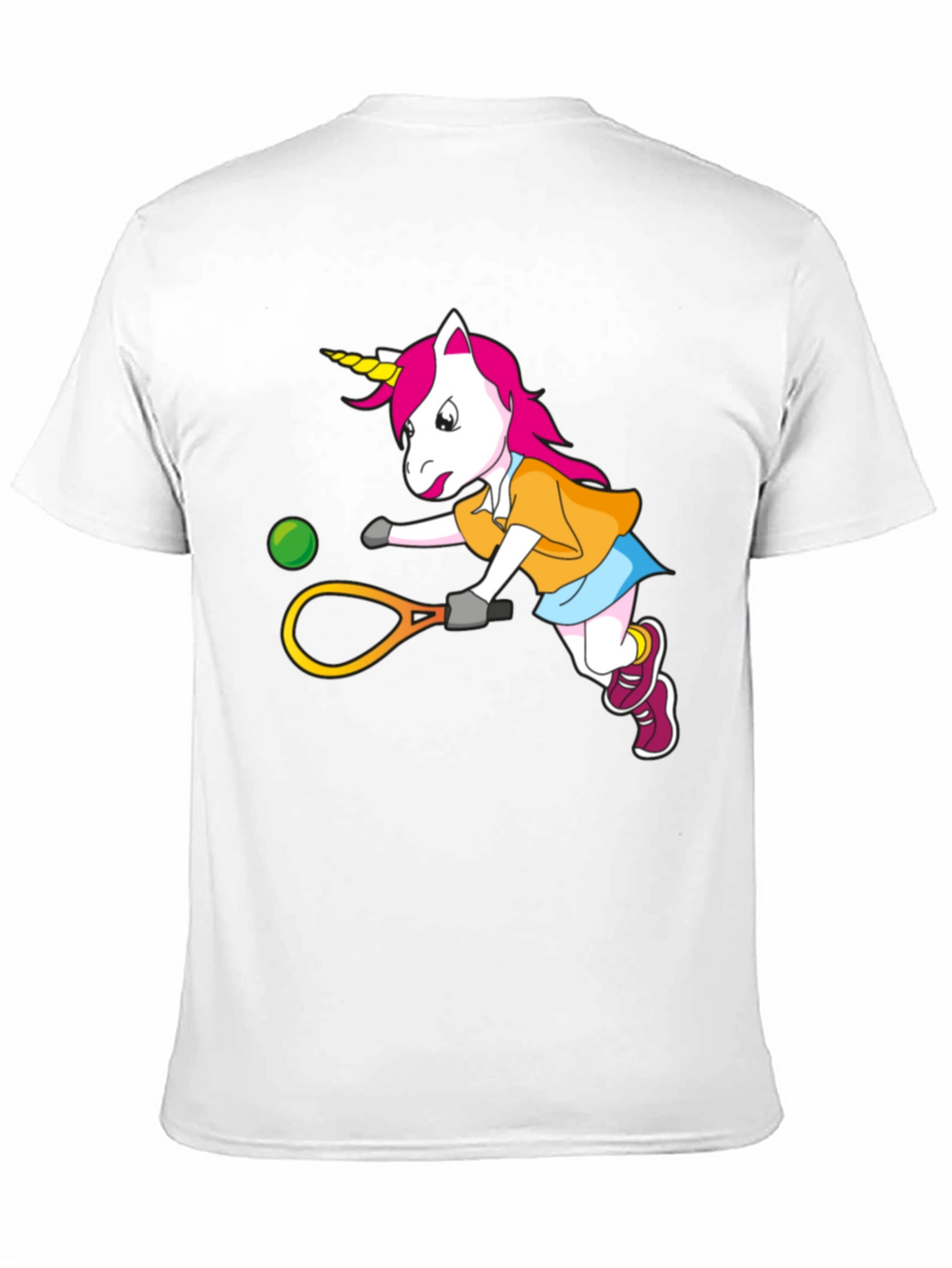 Unicorn Tennis Player Graphic T-Shirt