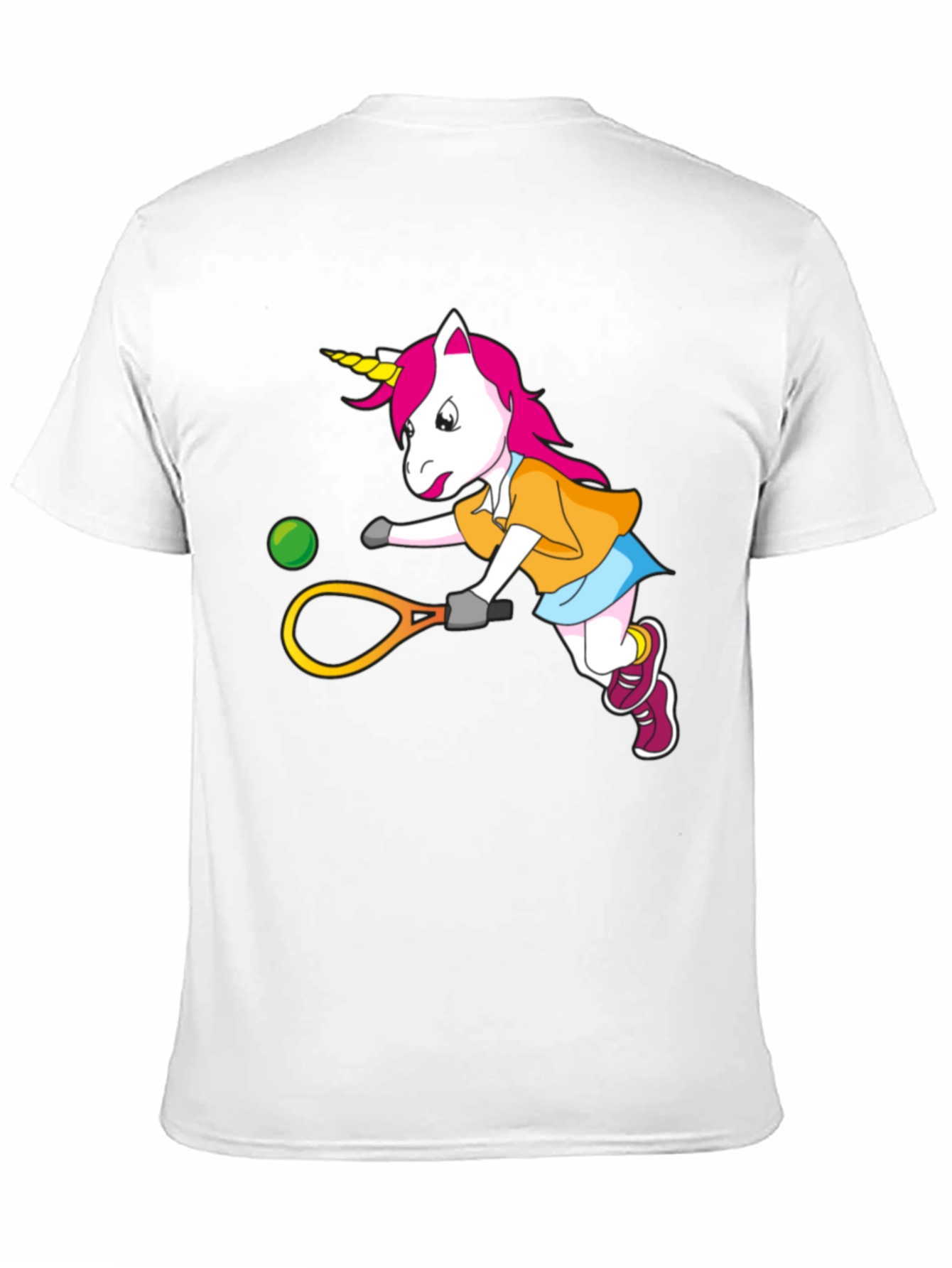 Unicorn Tennis Player Graphic T-Shirt