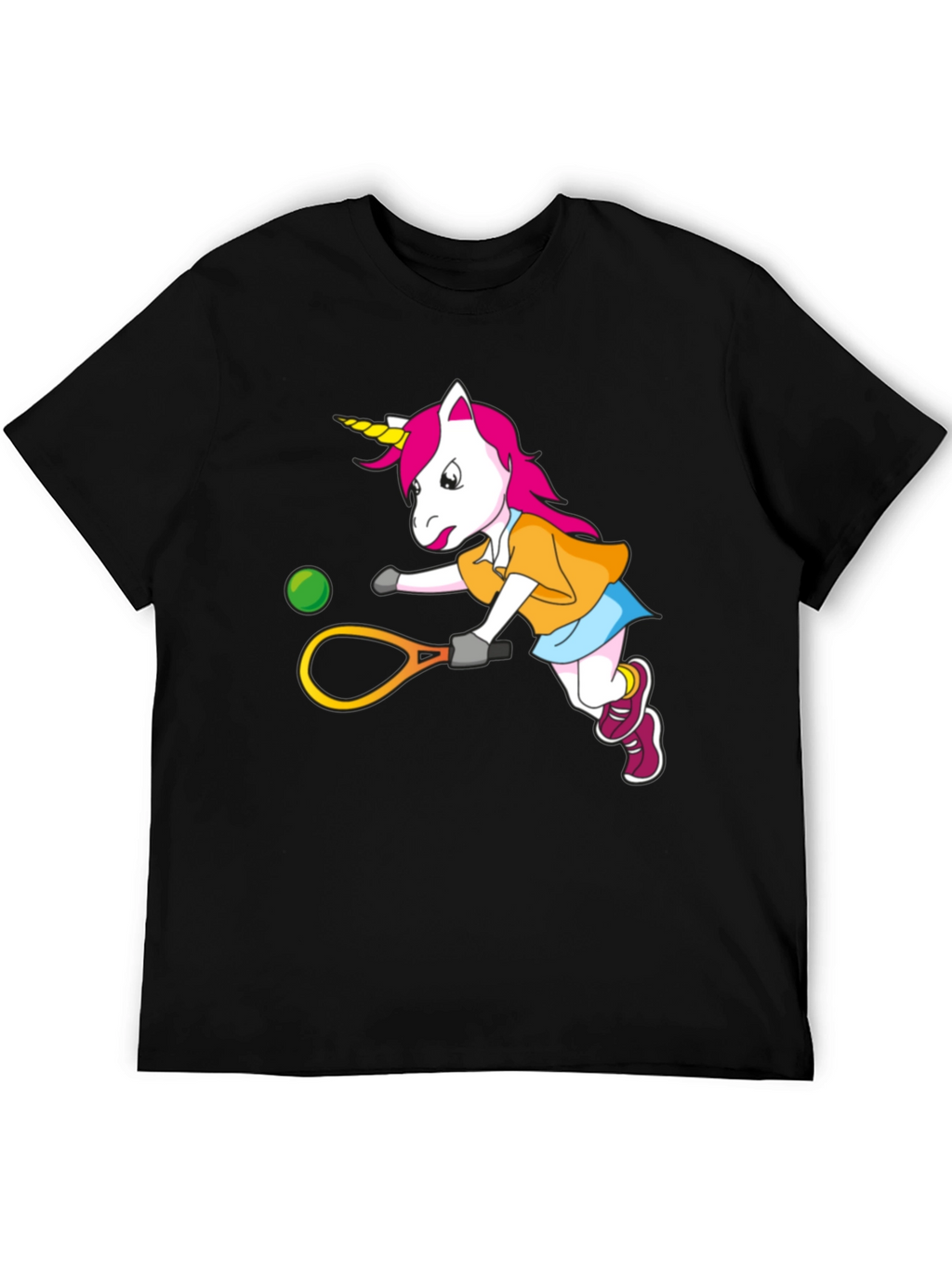 Unicorn Tennis Player Graphic T-Shirt
