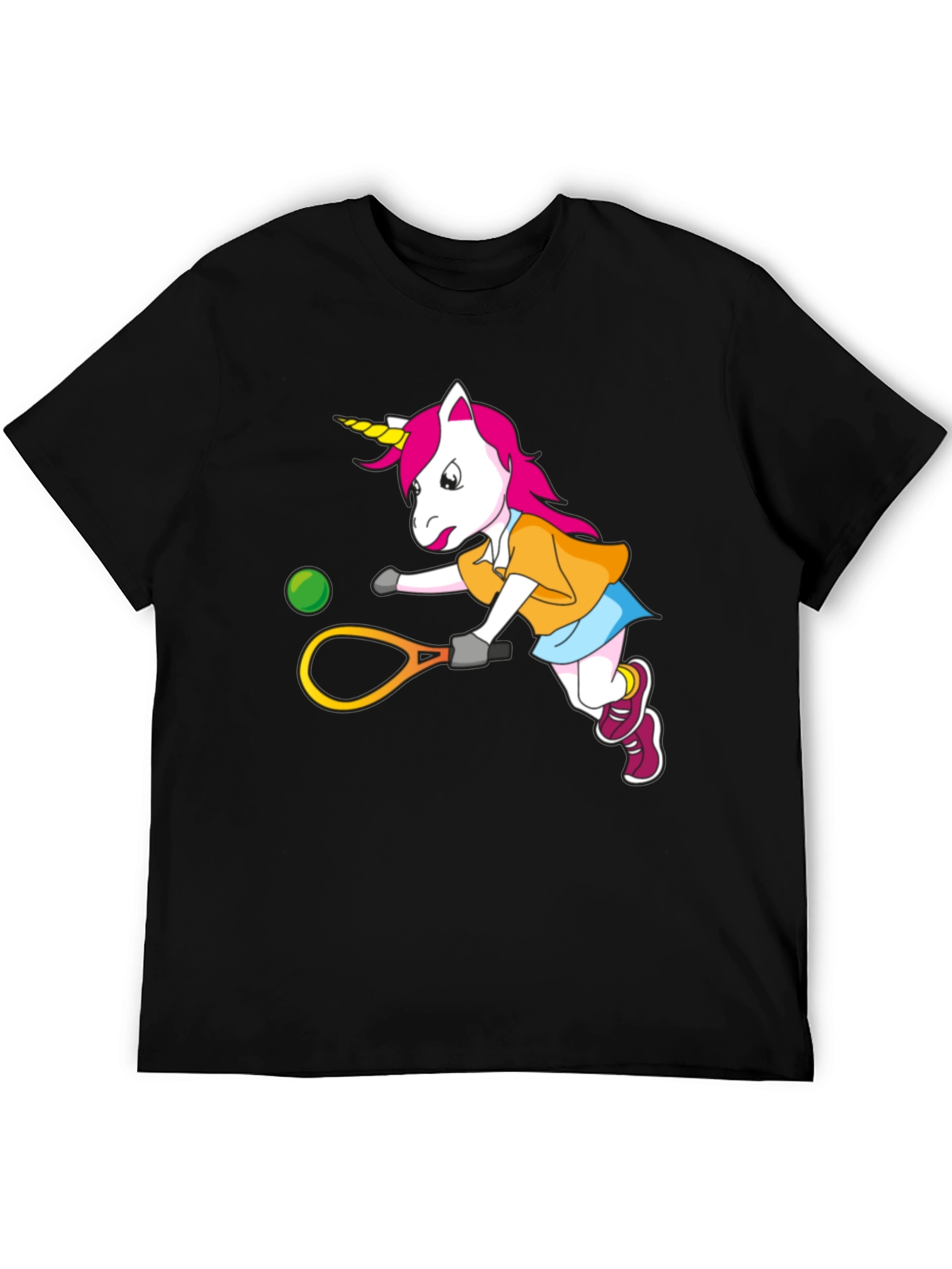 Unicorn Tennis Player Graphic T-Shirt