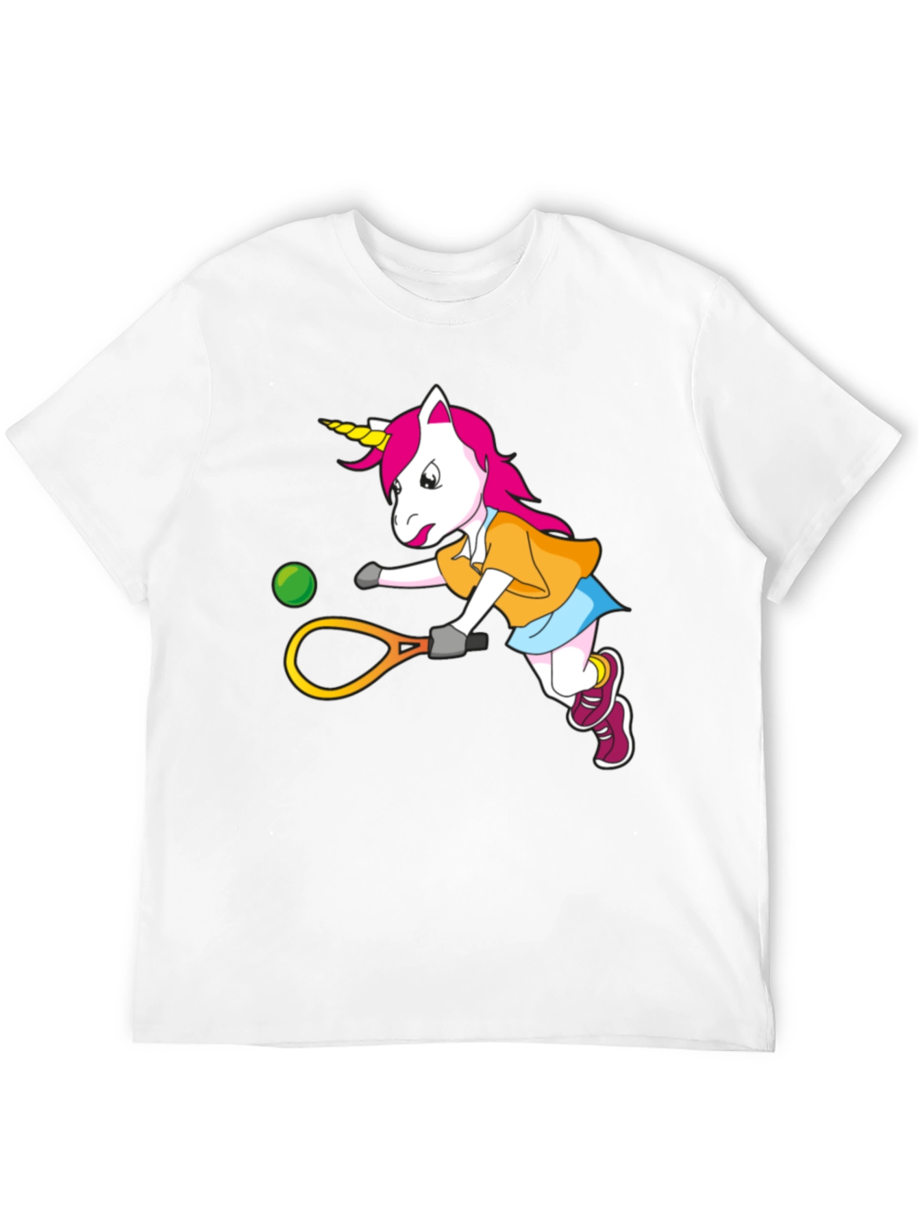 Unicorn Tennis Player Graphic T-Shirt