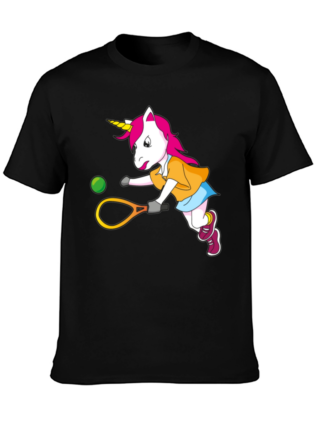 Unicorn Tennis Player Graphic T-Shirt