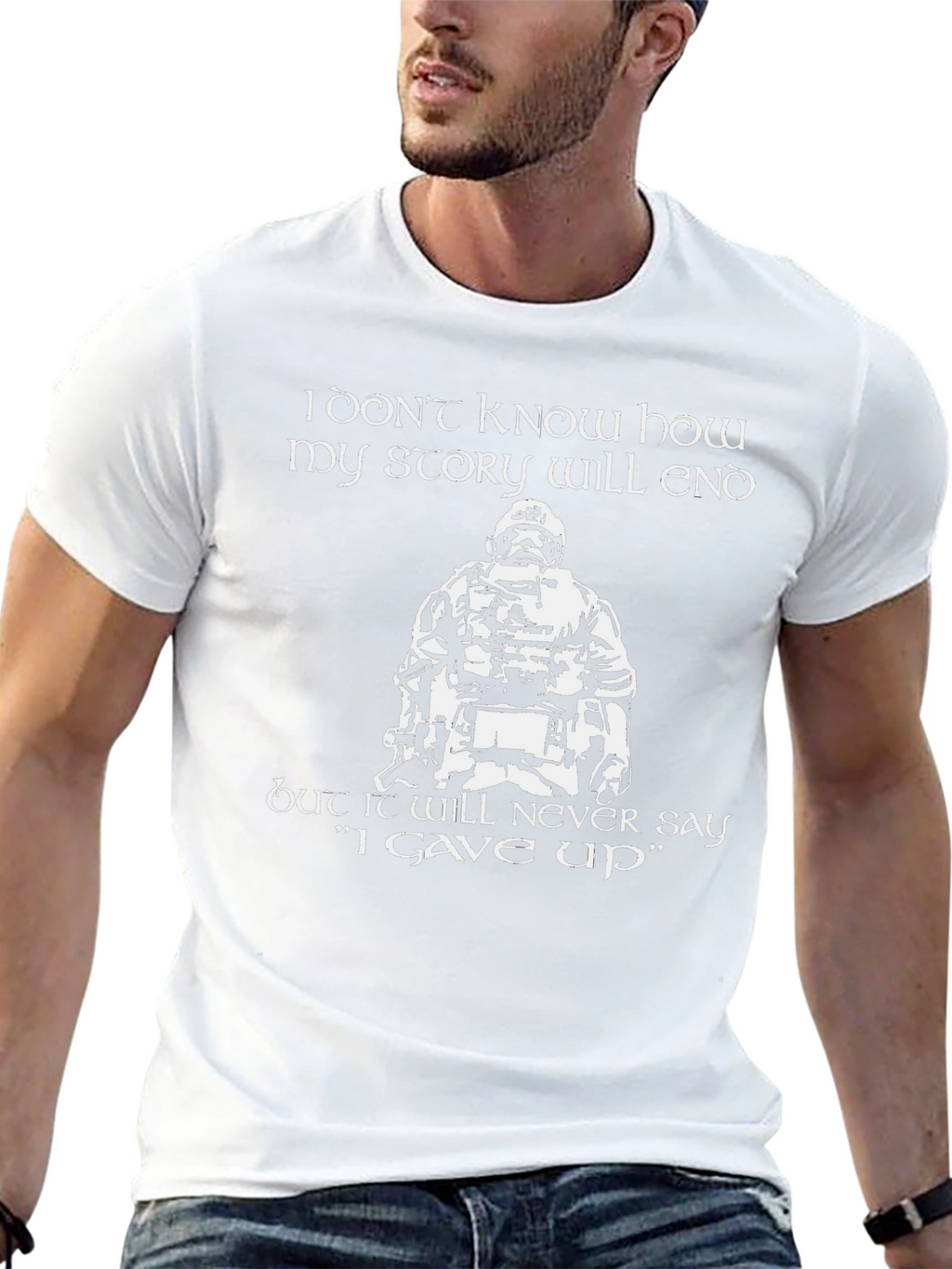 Inspirational Graphic Tee - Never Give Up