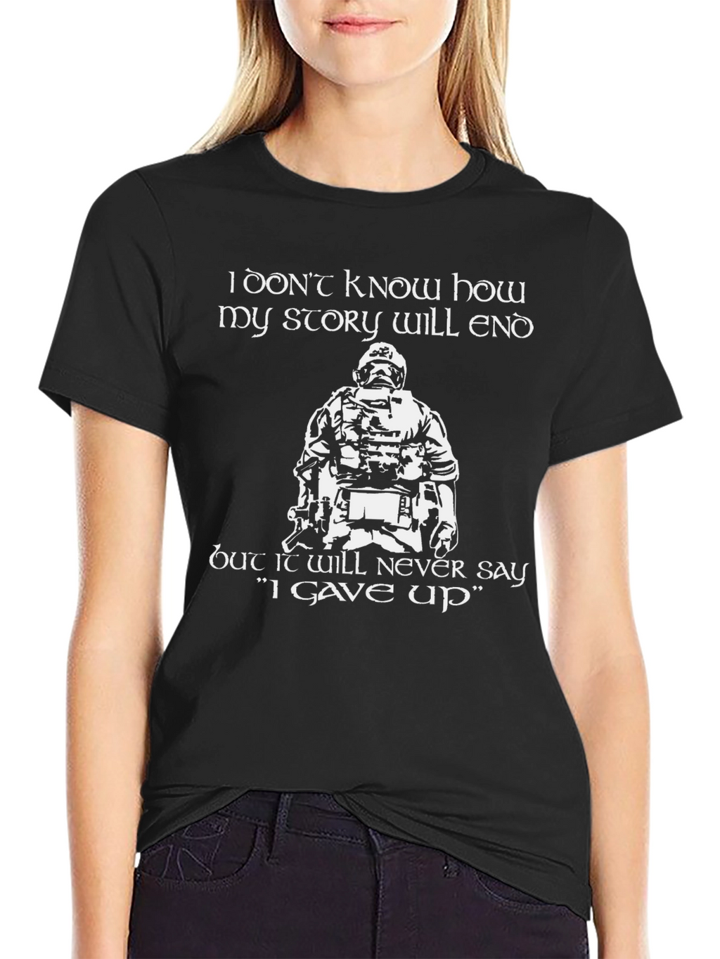 Inspirational Graphic Tee - Never Give Up