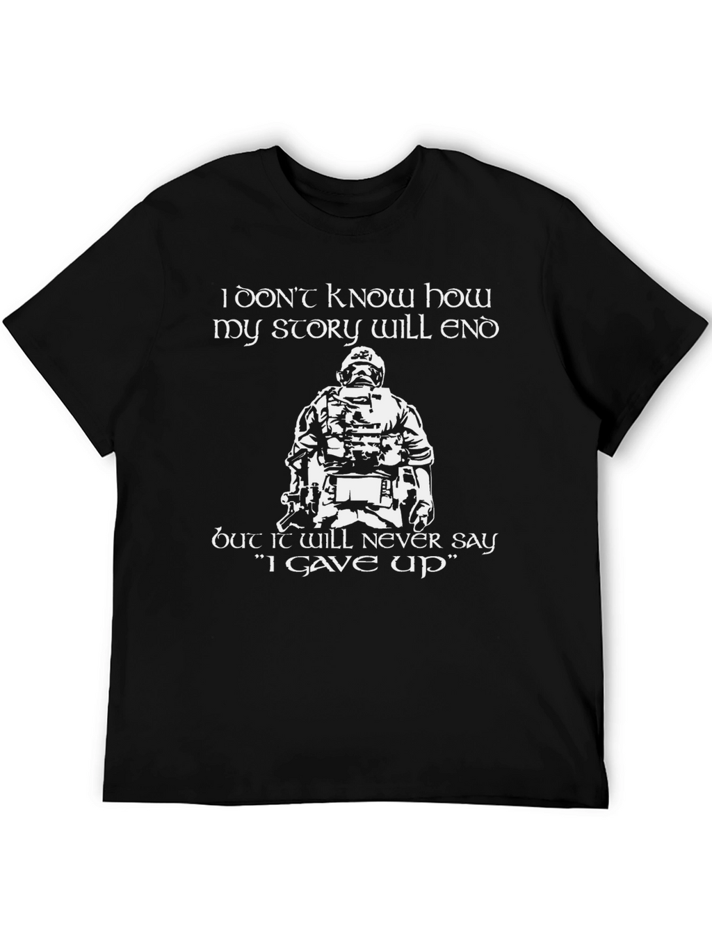 Inspirational Graphic Tee - Never Give Up