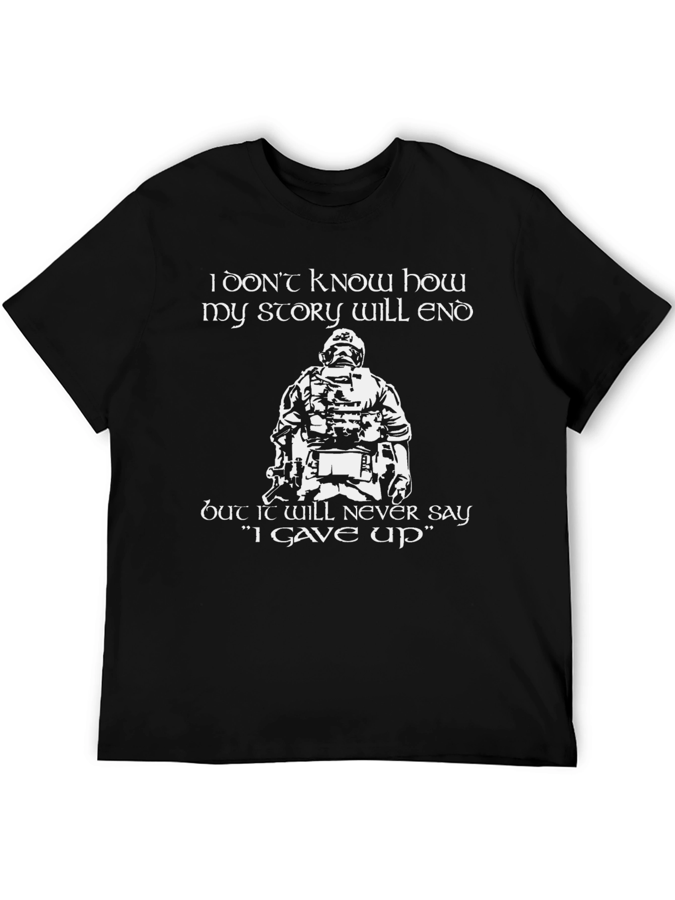 Inspirational Graphic Tee - Never Give Up