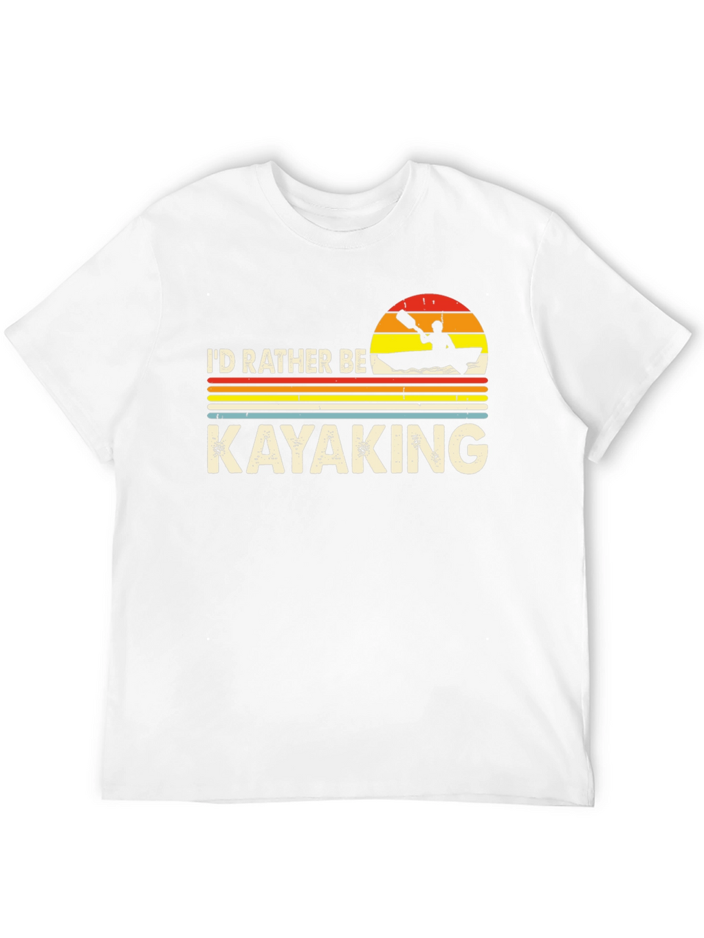 Id Rather Be Kayaking T-Shirt - Retro Design