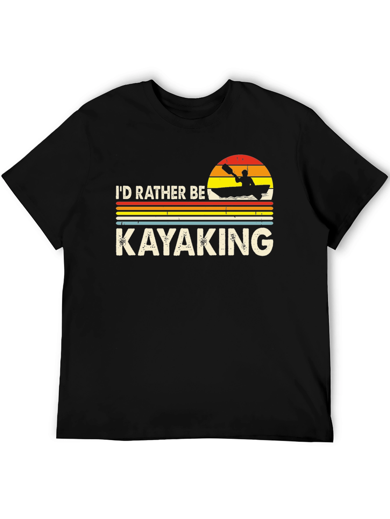 Id Rather Be Kayaking T-Shirt - Retro Design