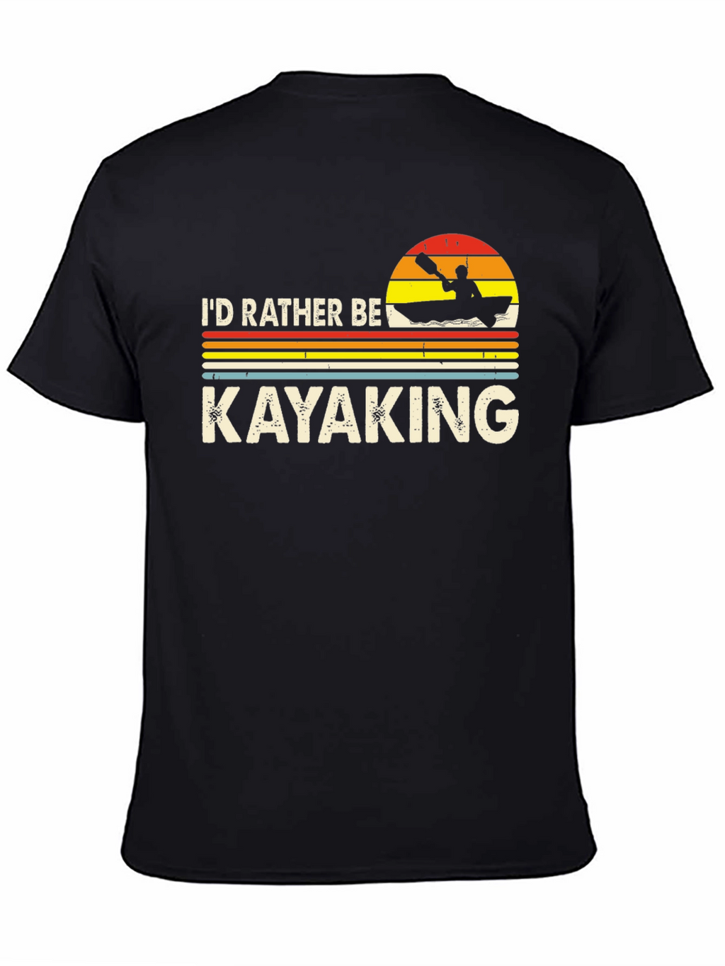 Id Rather Be Kayaking T-Shirt - Retro Design