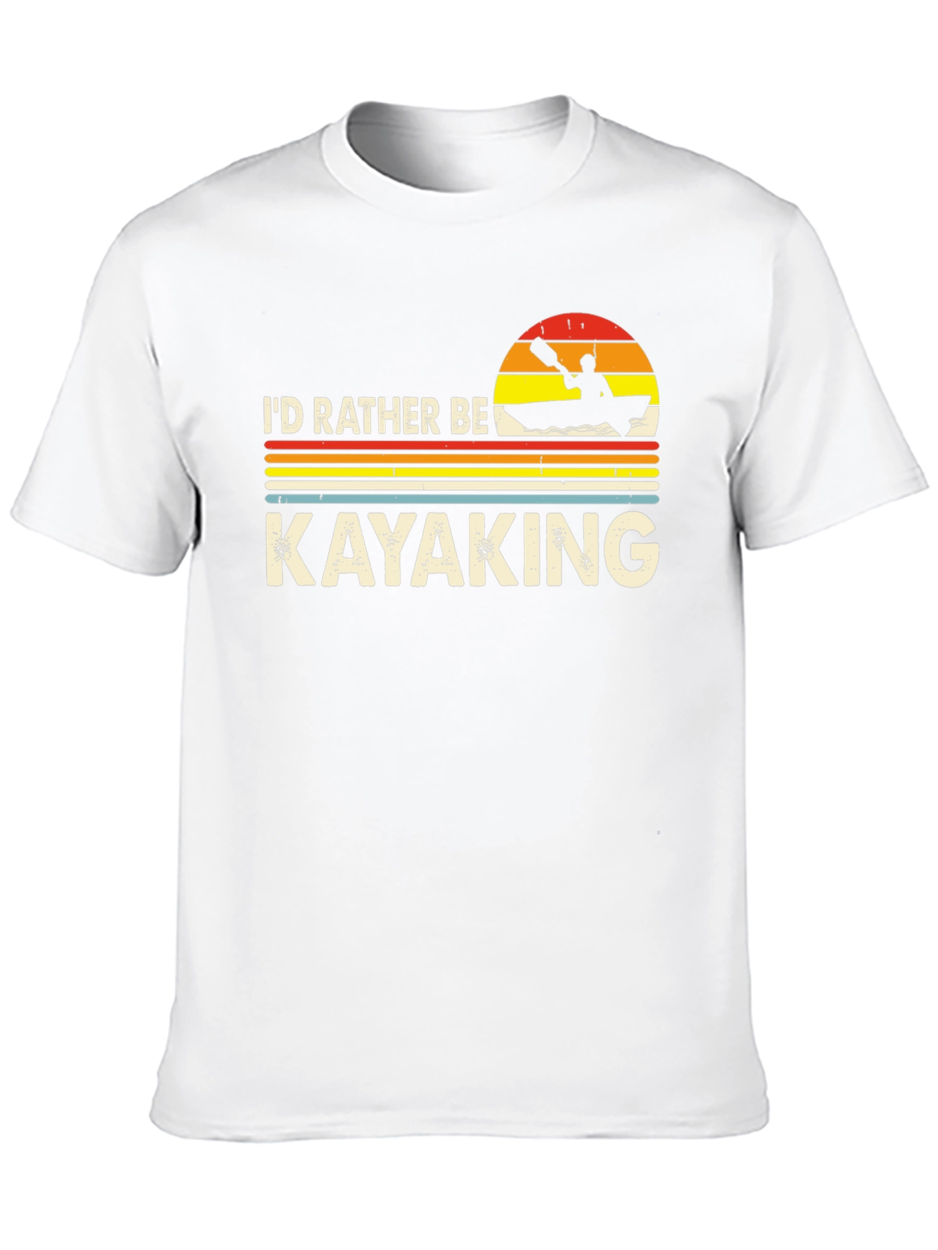 Id Rather Be Kayaking T-Shirt - Retro Design