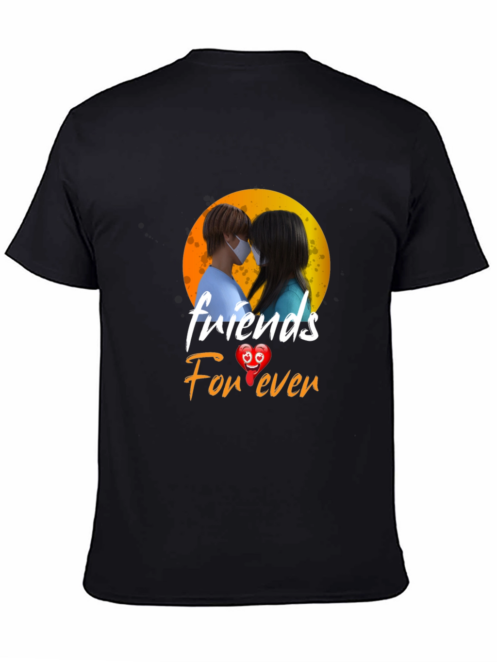 Friends Forever Graphic Tee - Black
