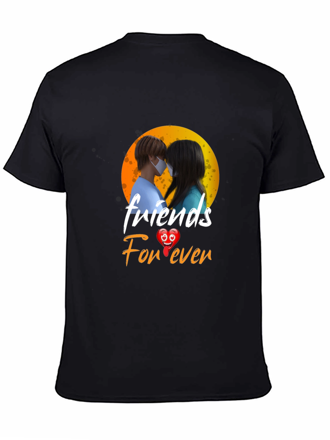 Friends Forever Graphic Tee - Black