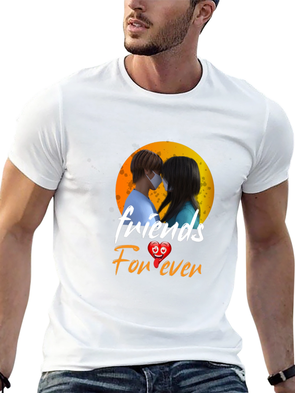 Friends Forever Graphic Tee - Black