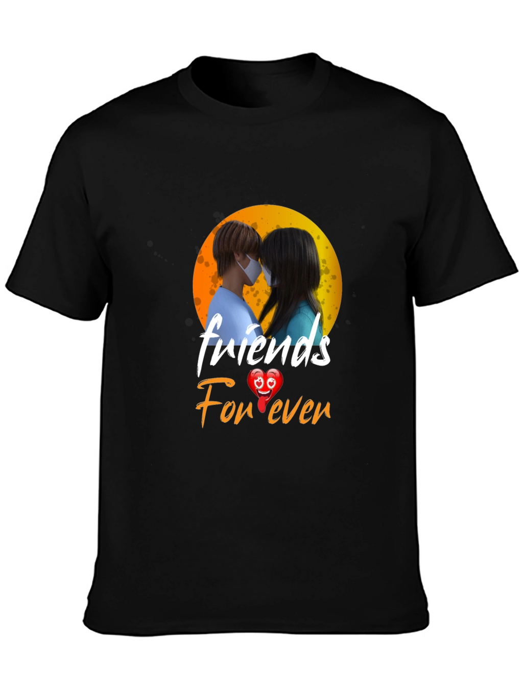 Friends Forever Graphic Tee - Black