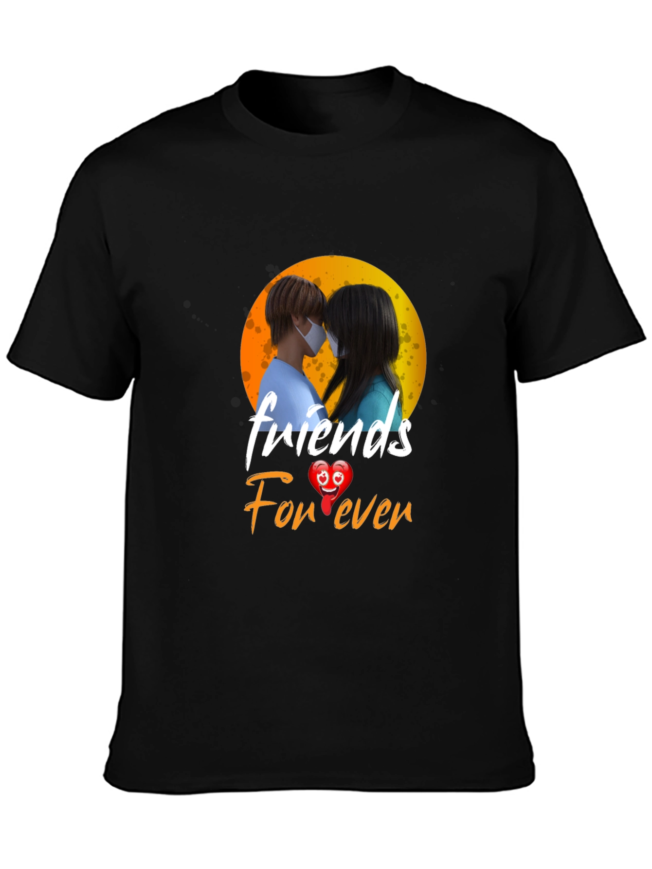 Friends Forever Graphic Tee - Black