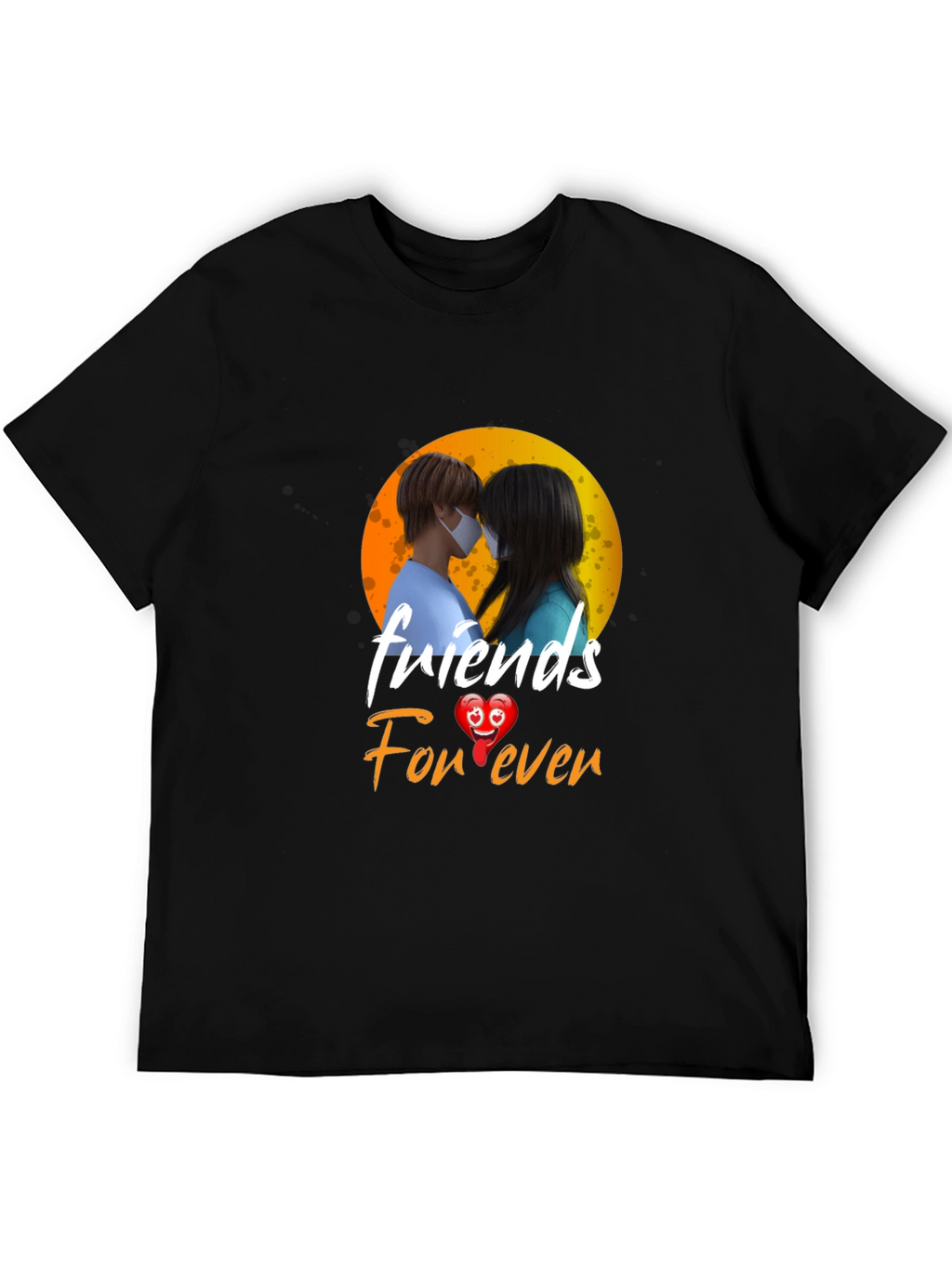 Friends Forever Graphic Tee - Black