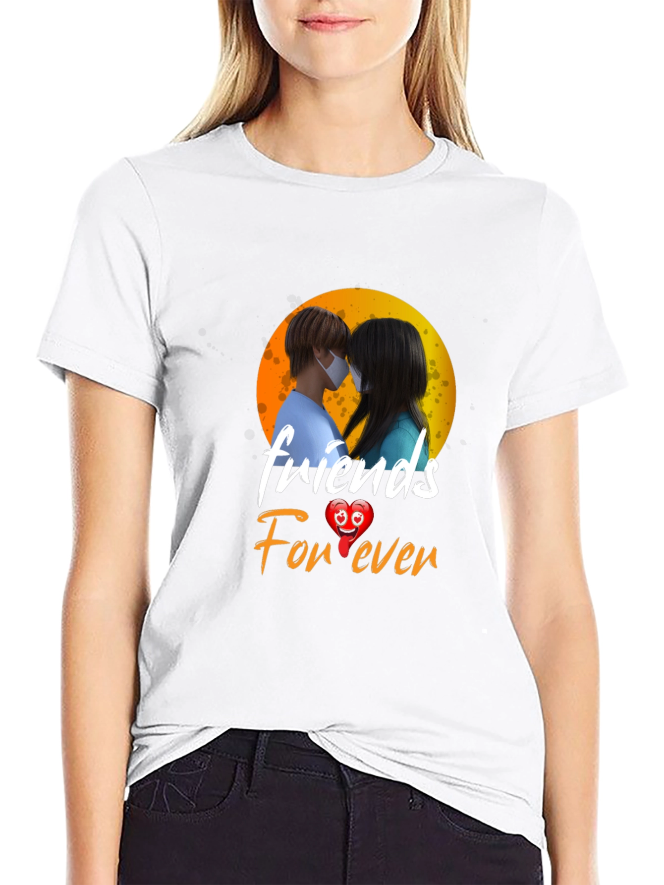 Friends Forever Graphic Tee - Black