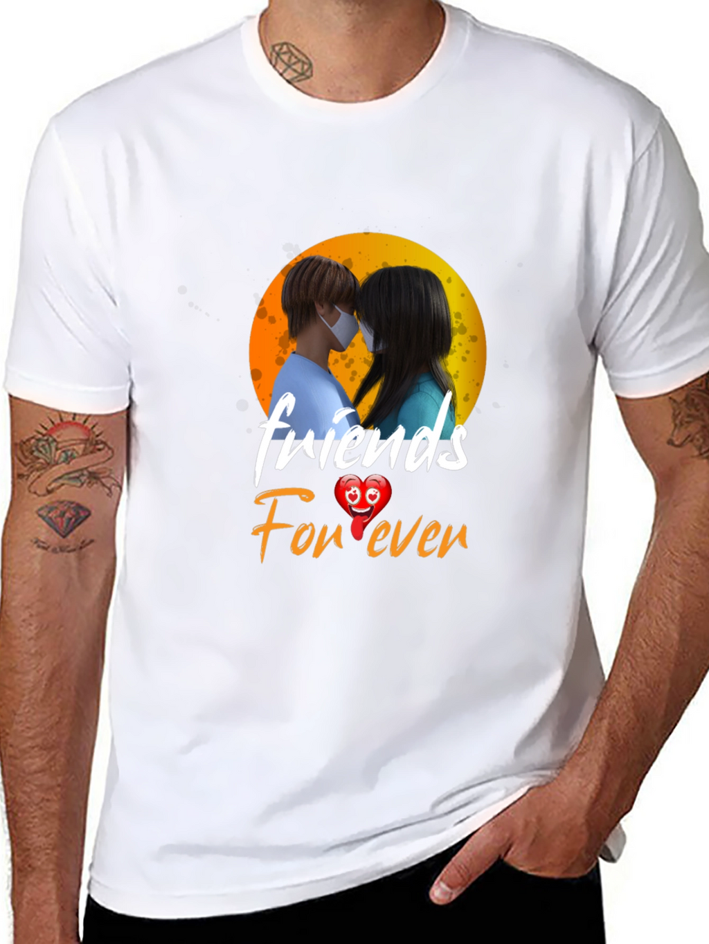 Friends Forever Graphic Tee - Black