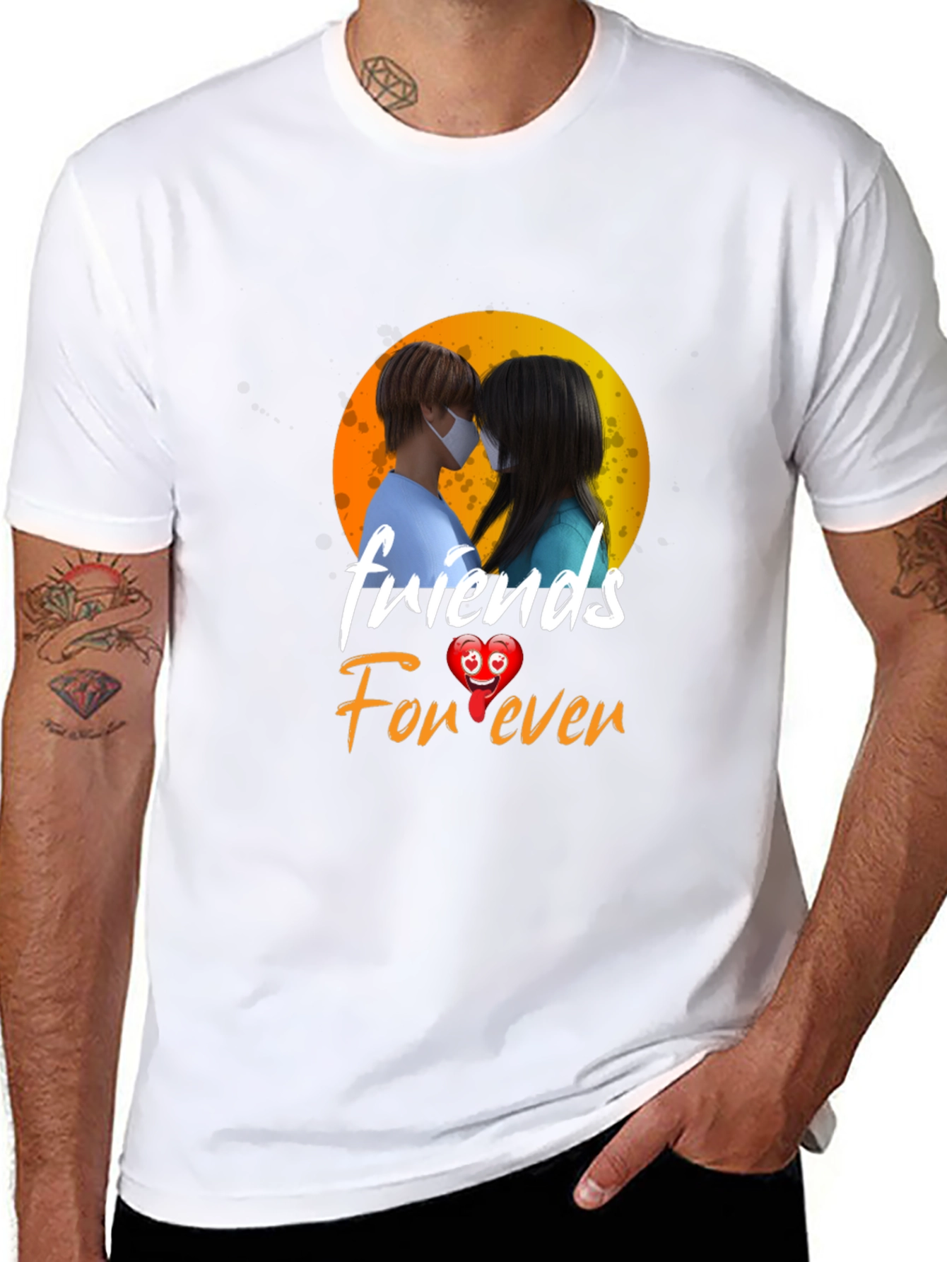 Friends Forever Graphic Tee - Black