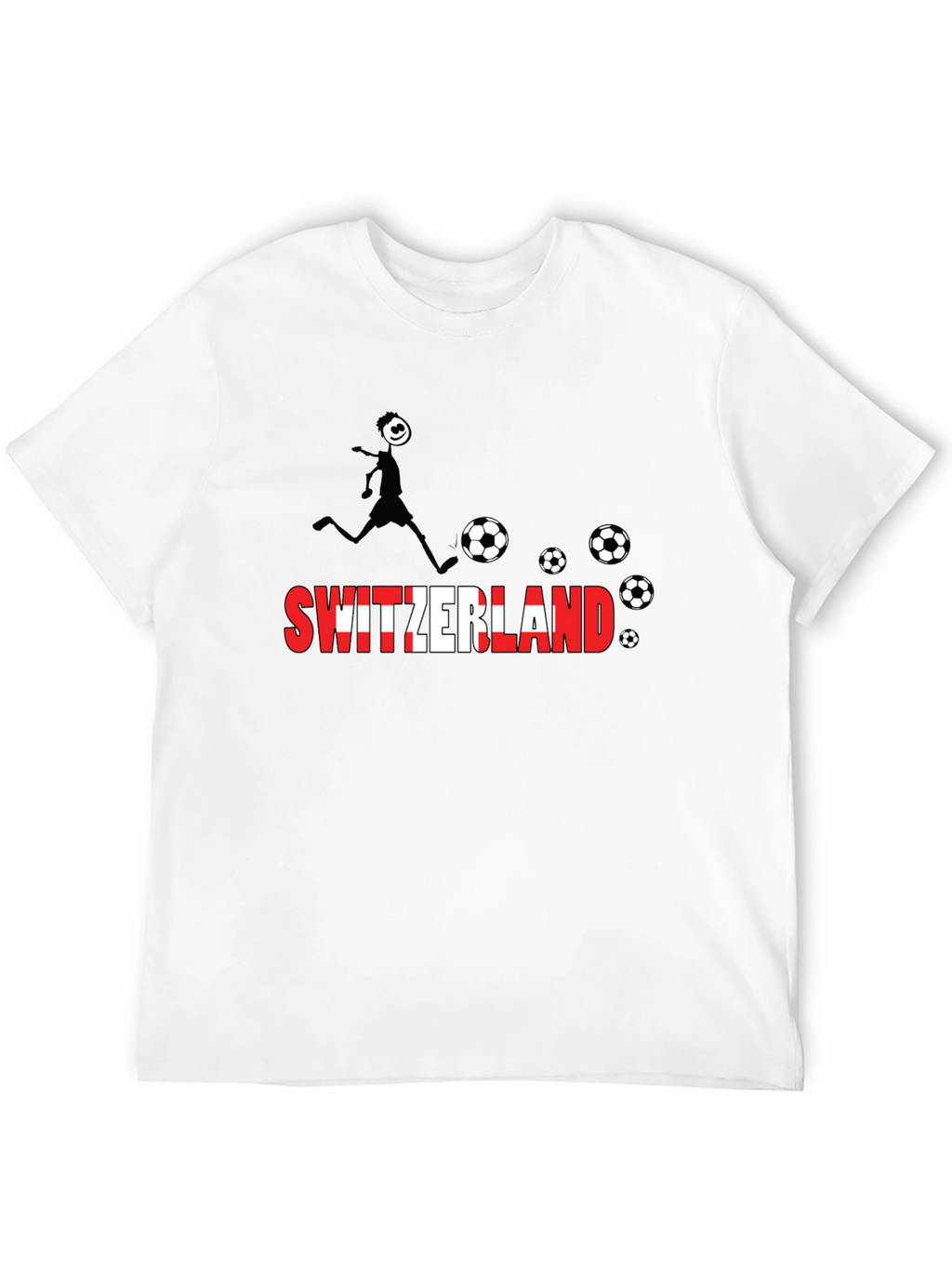 Switzerland Soccer Black T-Shirt