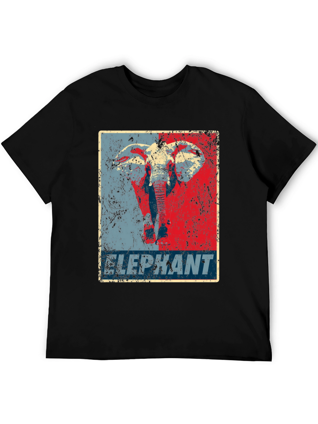 Elephant Graphic Print Crew Neck T-Shirt