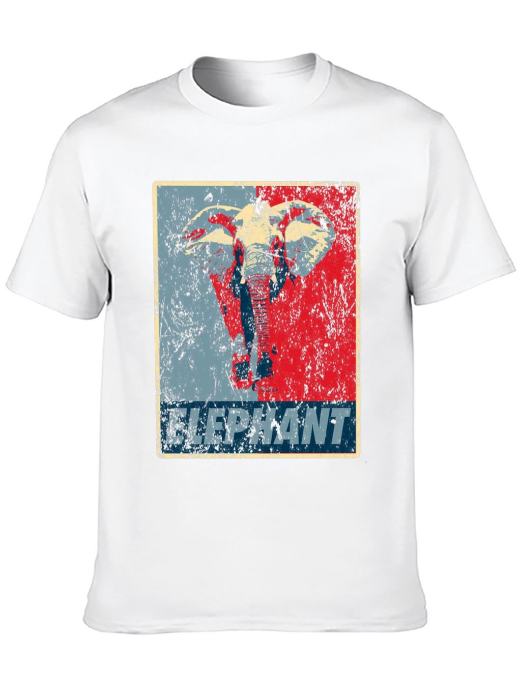 Elephant Graphic Print Crew Neck T-Shirt