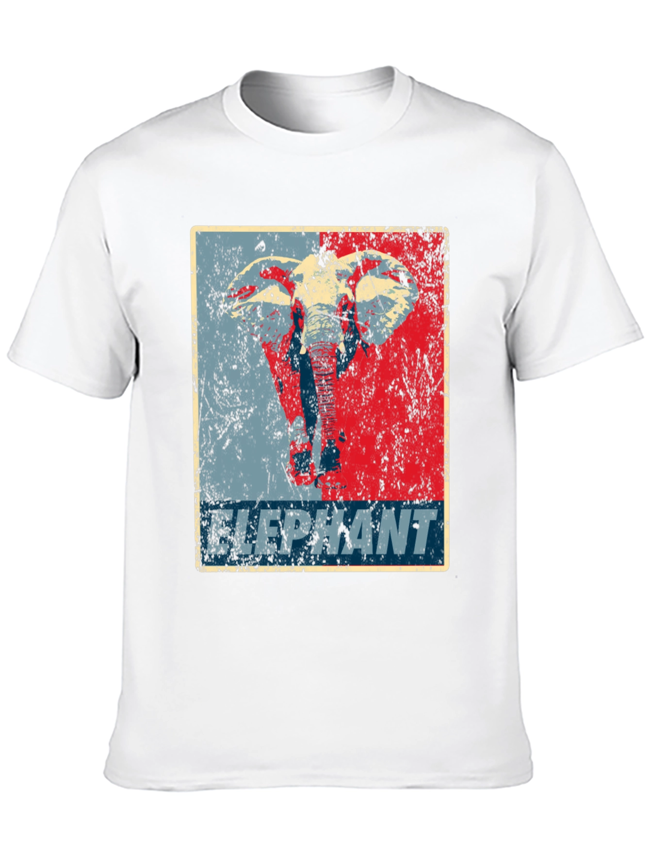 Elephant Graphic Print Crew Neck T-Shirt