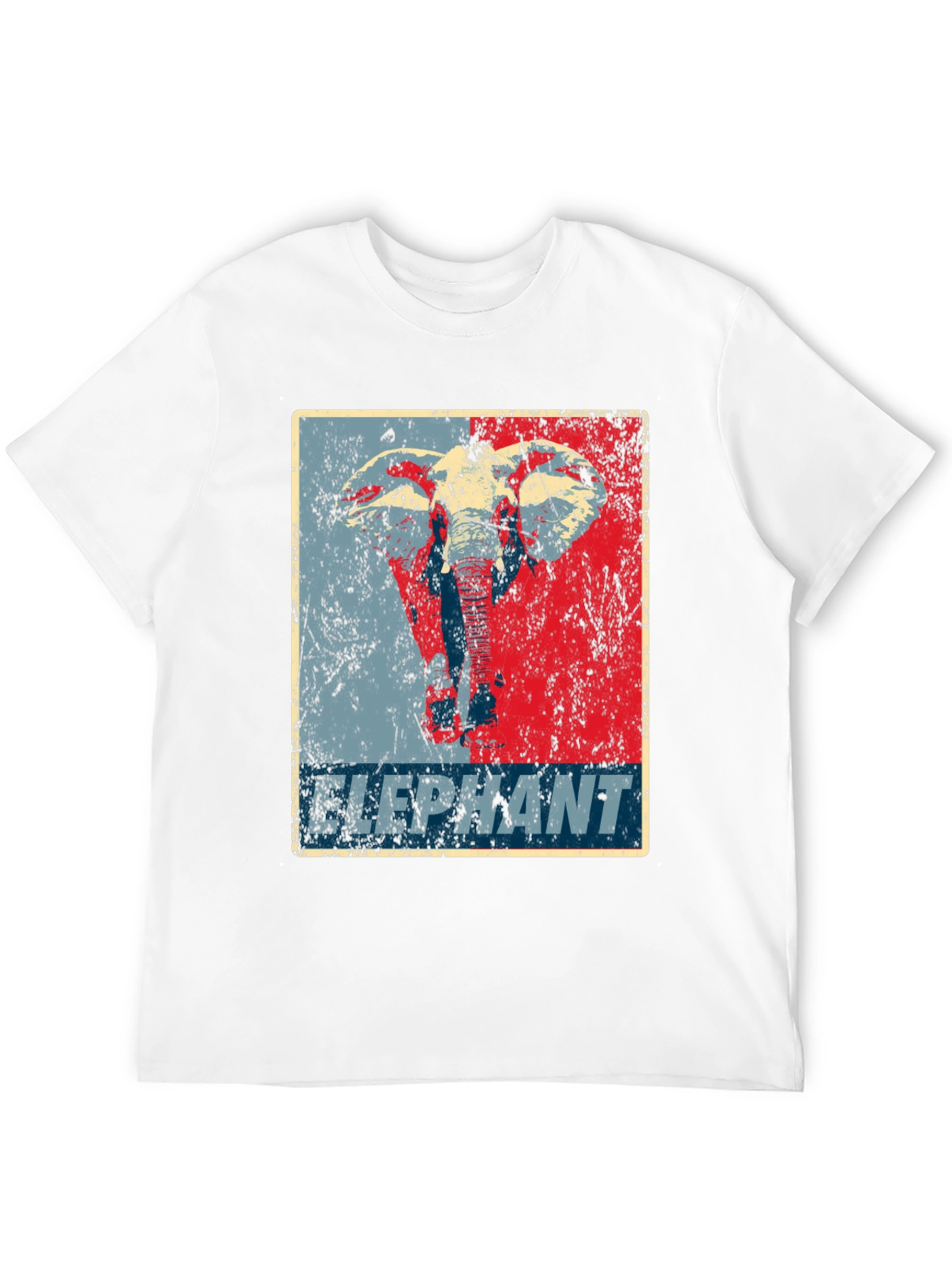 Elephant Graphic Print Crew Neck T-Shirt