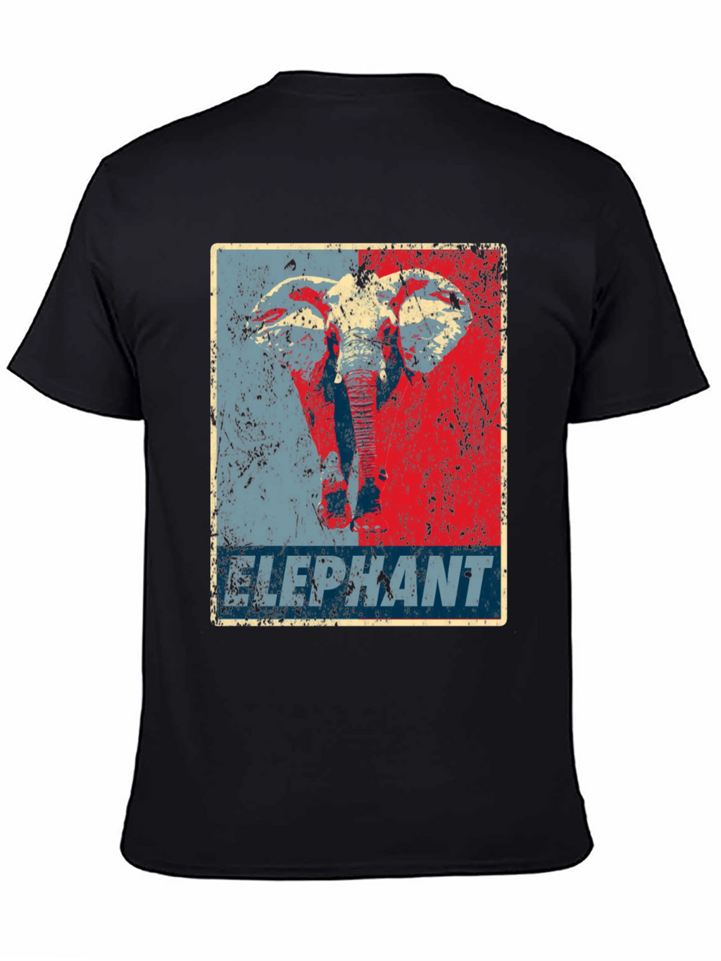 Elephant Graphic Print Crew Neck T-Shirt