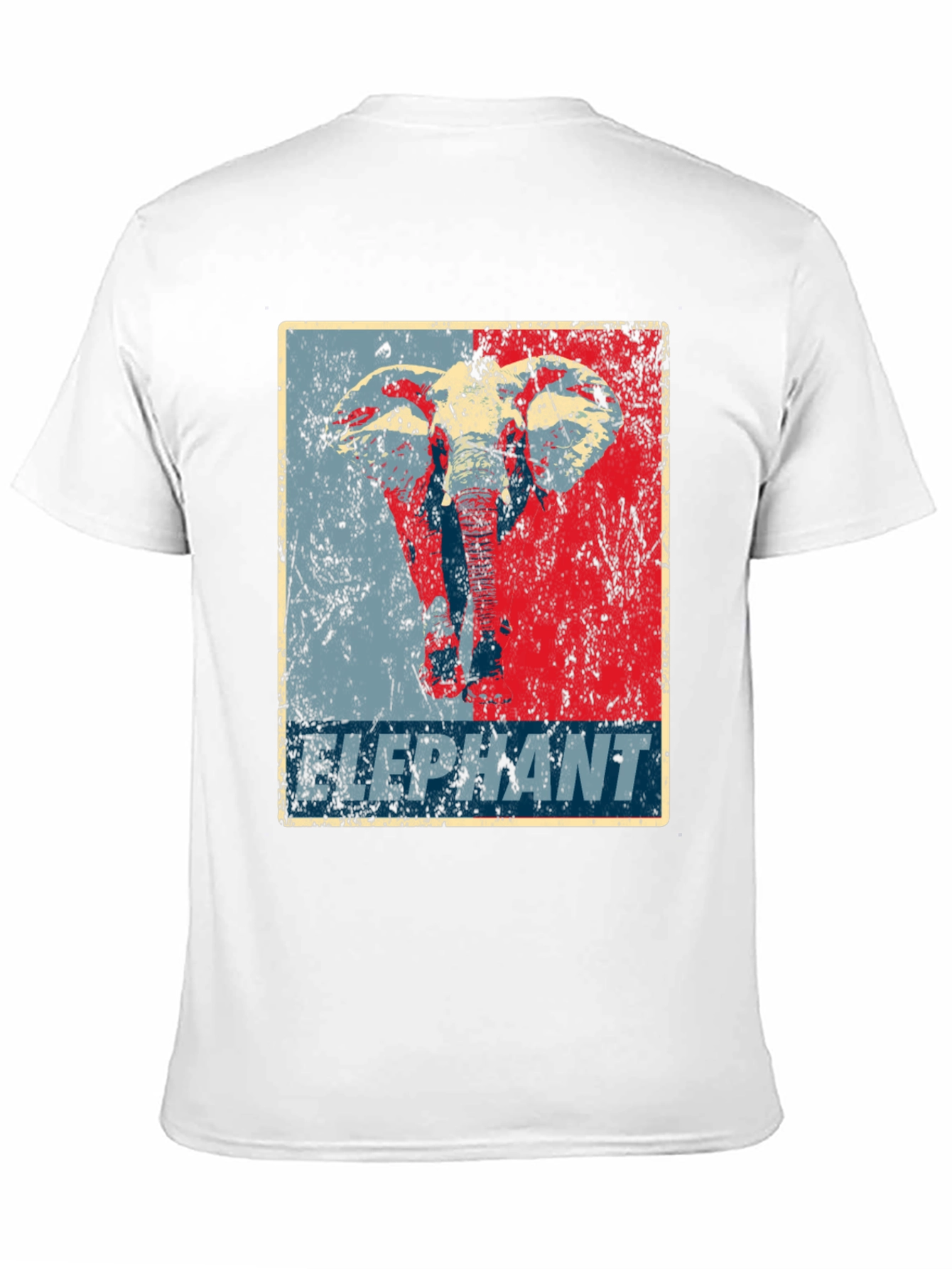 Elephant Graphic Print Crew Neck T-Shirt