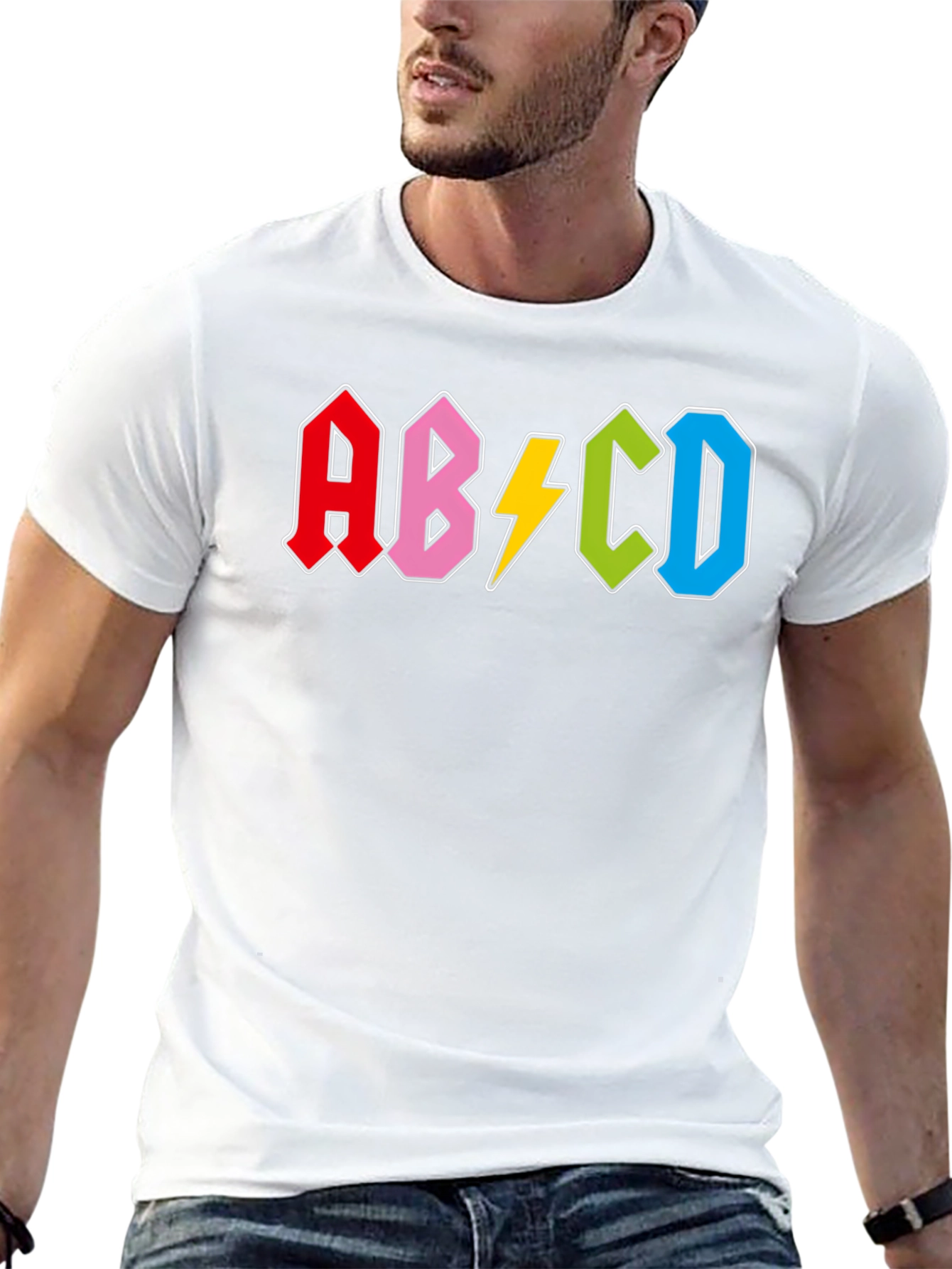Retro Alphabet Black T-Shirt