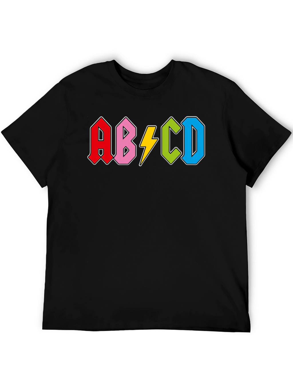 Retro Alphabet Black T-Shirt