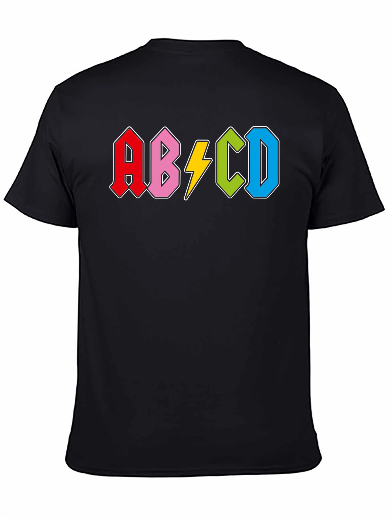 Retro Alphabet Black T-Shirt