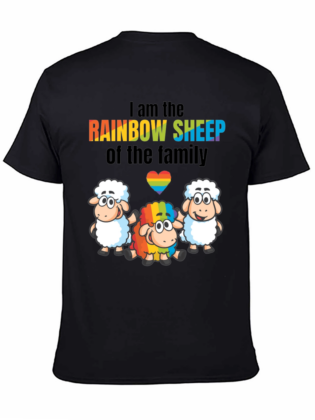 Rainbow Sheep Family LGBTQ Pride T-Shirt